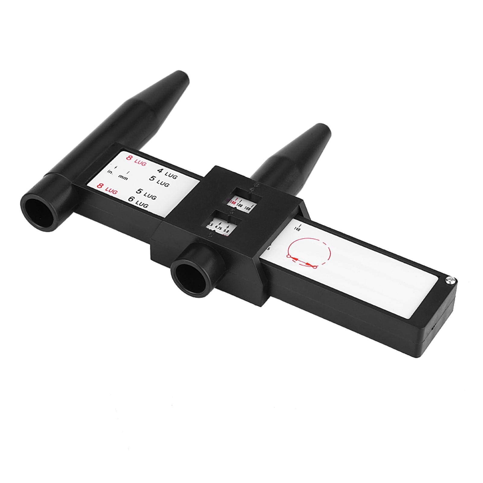 Kuuleyn Misuratore PCD 4-5-6-8 fori calibro cerchi nero