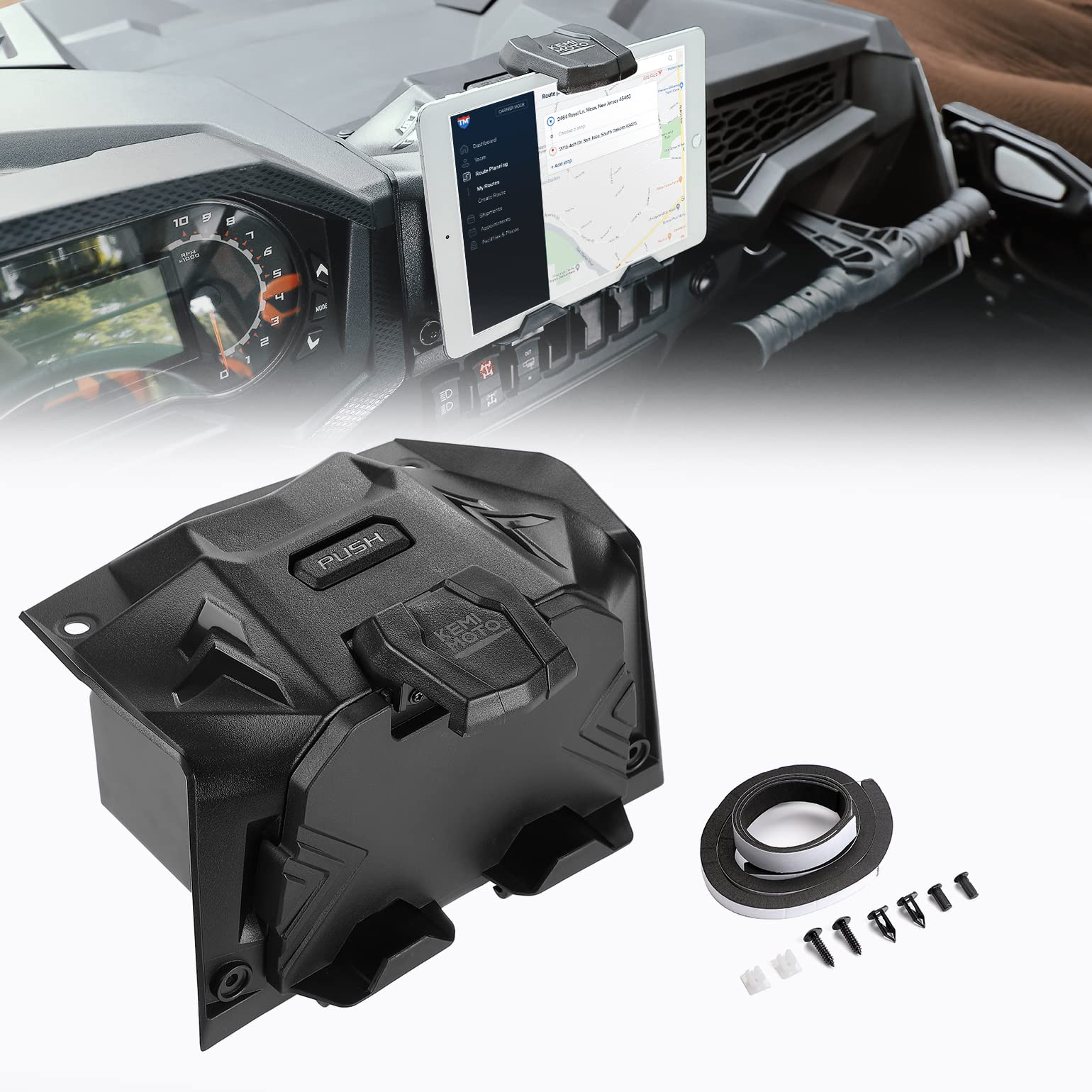KEMIMOTO Porta Tablet Polaris RZR XP 1000 Turbo Bauletto 2,5L