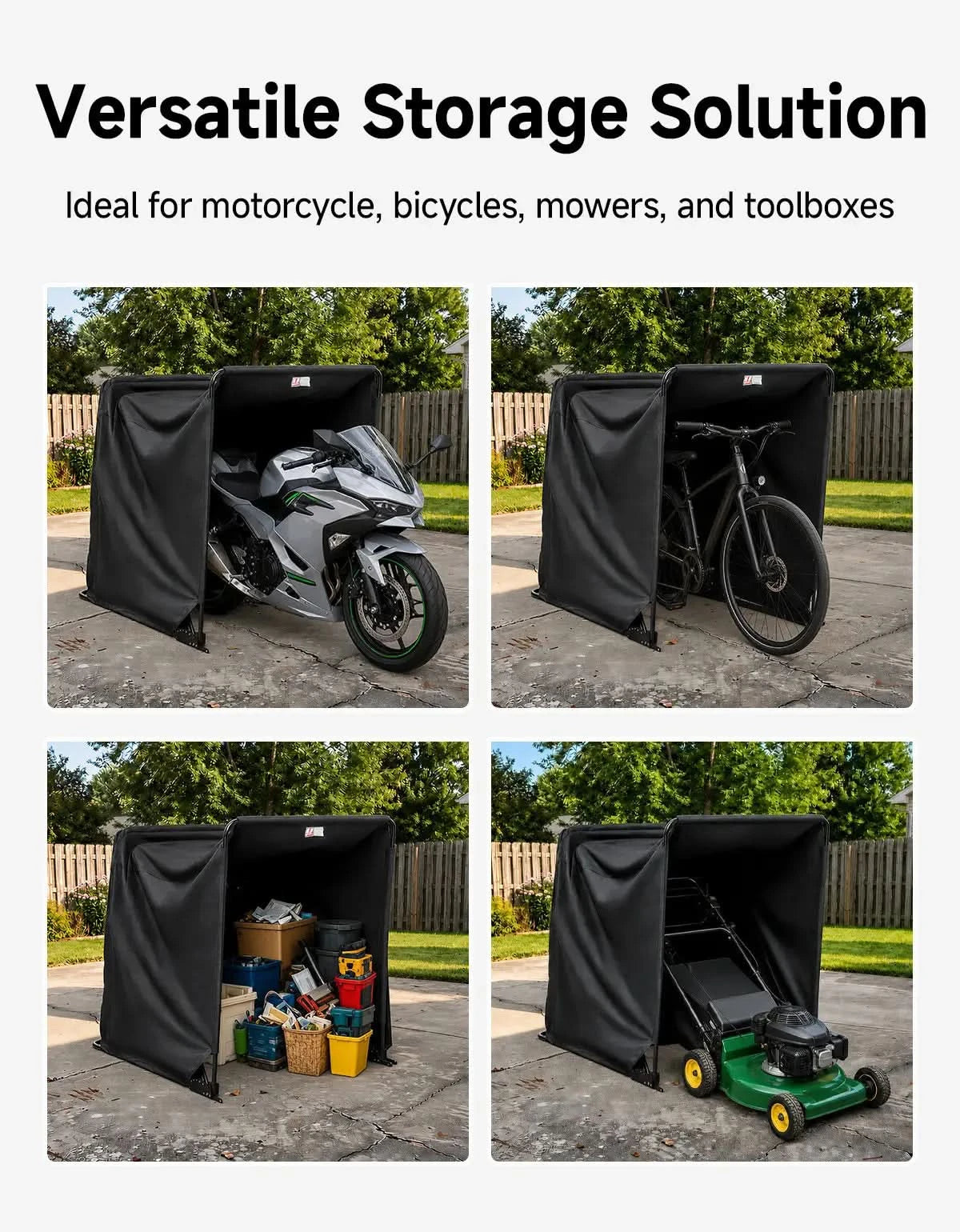 KEMIMOTO Storage Shelter telo garage moto L 600D impermeabile