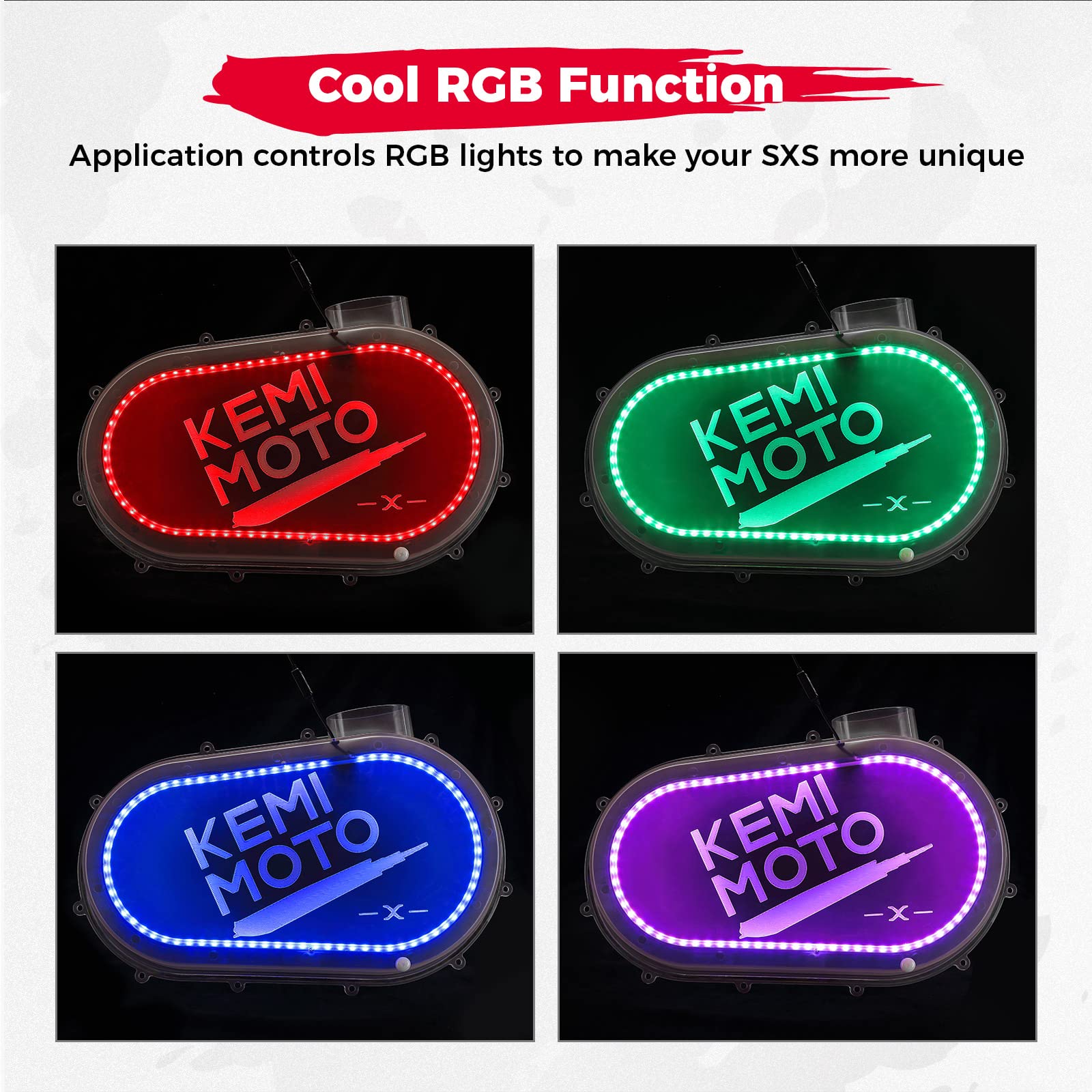 Kemimoto Maverick X3 cover frizione esterna RGB trasparente