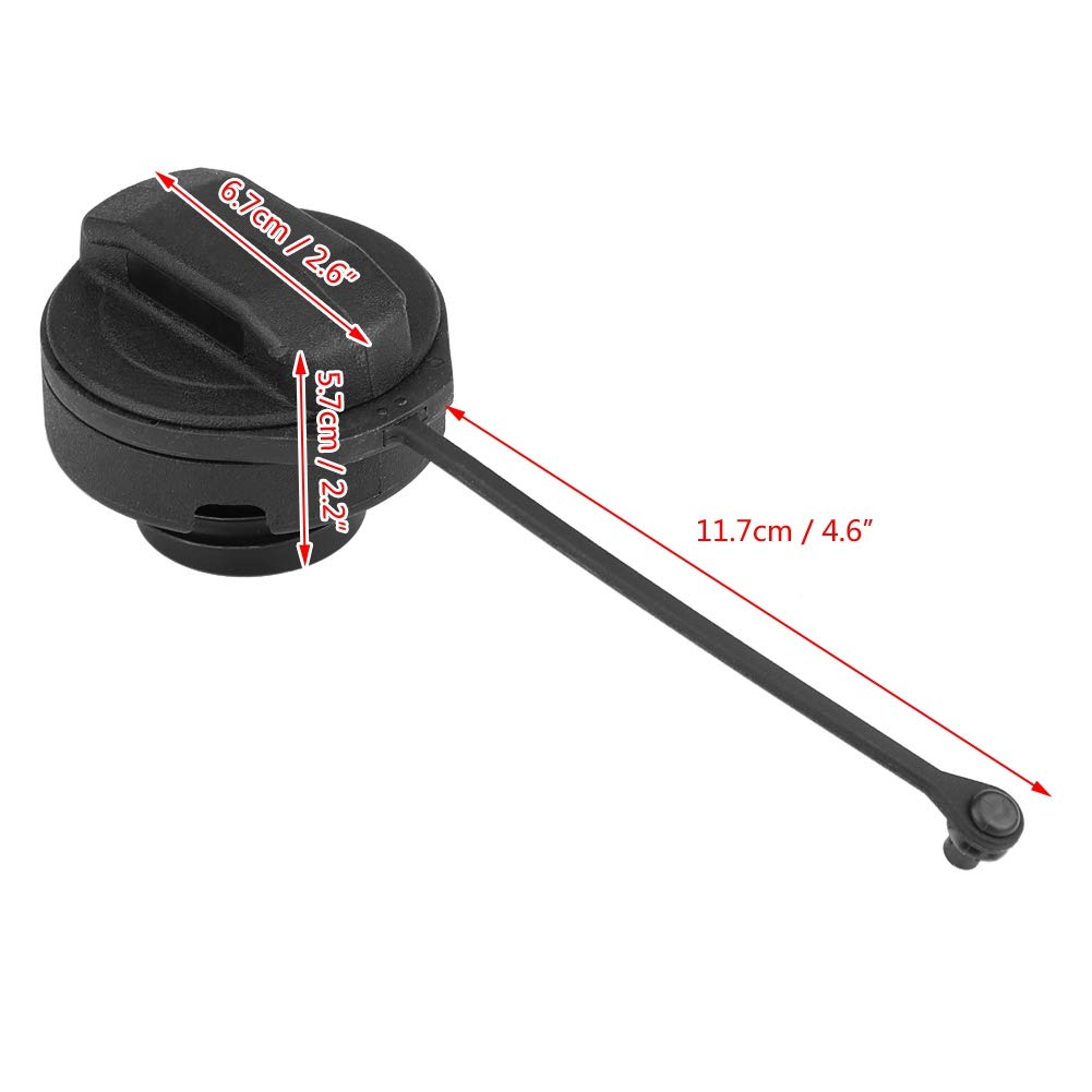 Kuuleyn 1H0201553B Tappo Serbatoio Carburante Nero Plastica