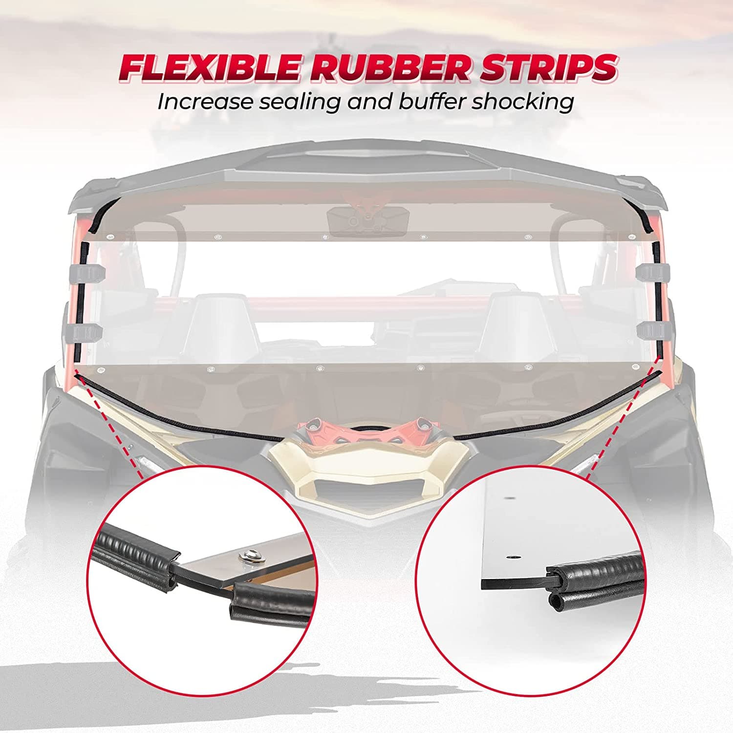 KEMIMOTO Maverick X3 parabrezza anteriore oscurato completo