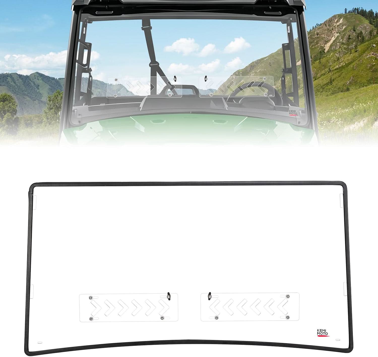 KEMIMOTO Gator XUV parabrezza ventilato policarbonato