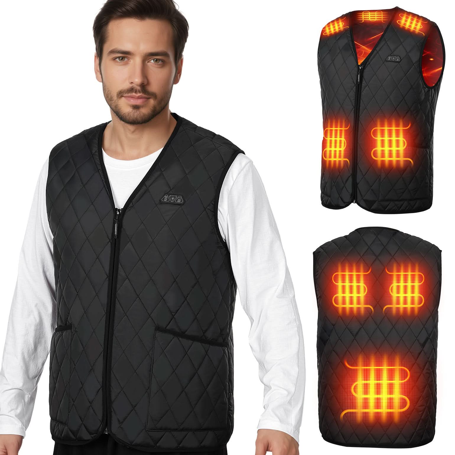 Kemimoto gilet riscaldato uomo con batteria leggero