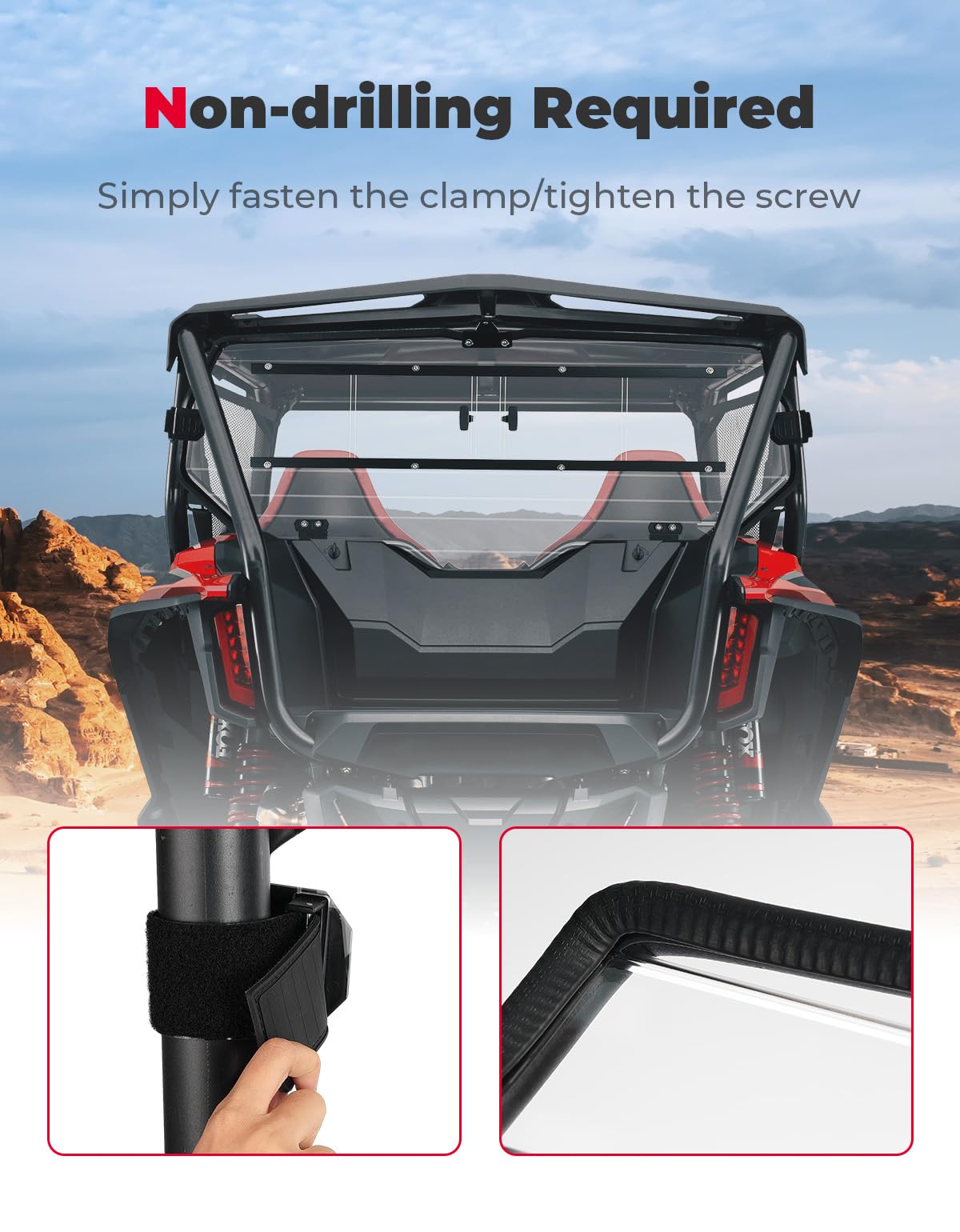 KEMIMOTO Parabrezza Posteriore Talon 1000X-4 Scorrevole