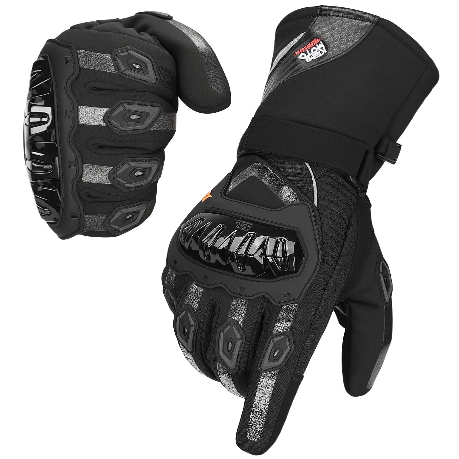 KEMIMOTO Guanti Moto Invernali Impermeabili Touchscreen