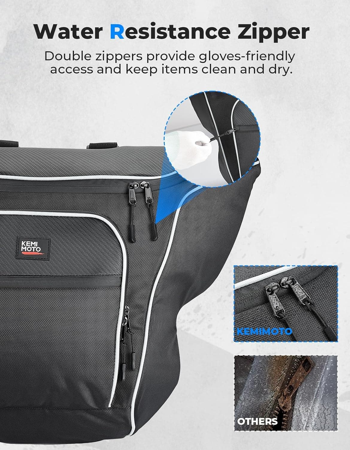 Kemimoto General 1000 borsa centrale sedile 12 L