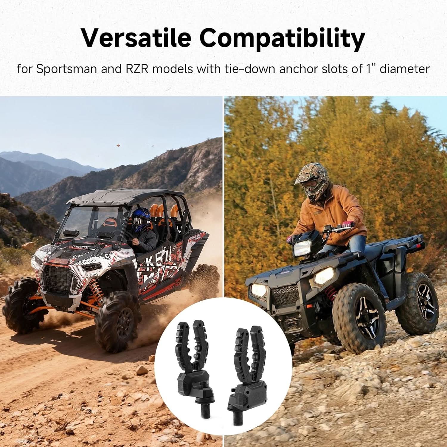 Kemimoto Sportsman RZR portattrezzi caccia rack singolo