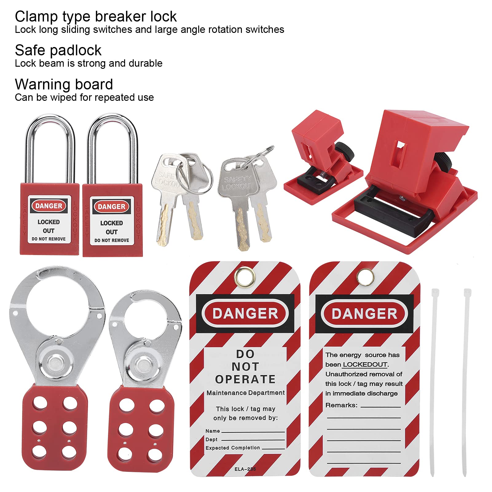 Kuuleyn Kit Lockout Tagout Elettrico Lucchetti Sicurezza con Borsa