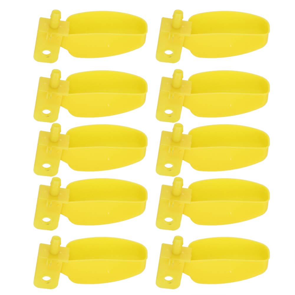 Kuuleyn Abbeveratoio Automatico Polli Giallo Destra 10 Pezzi