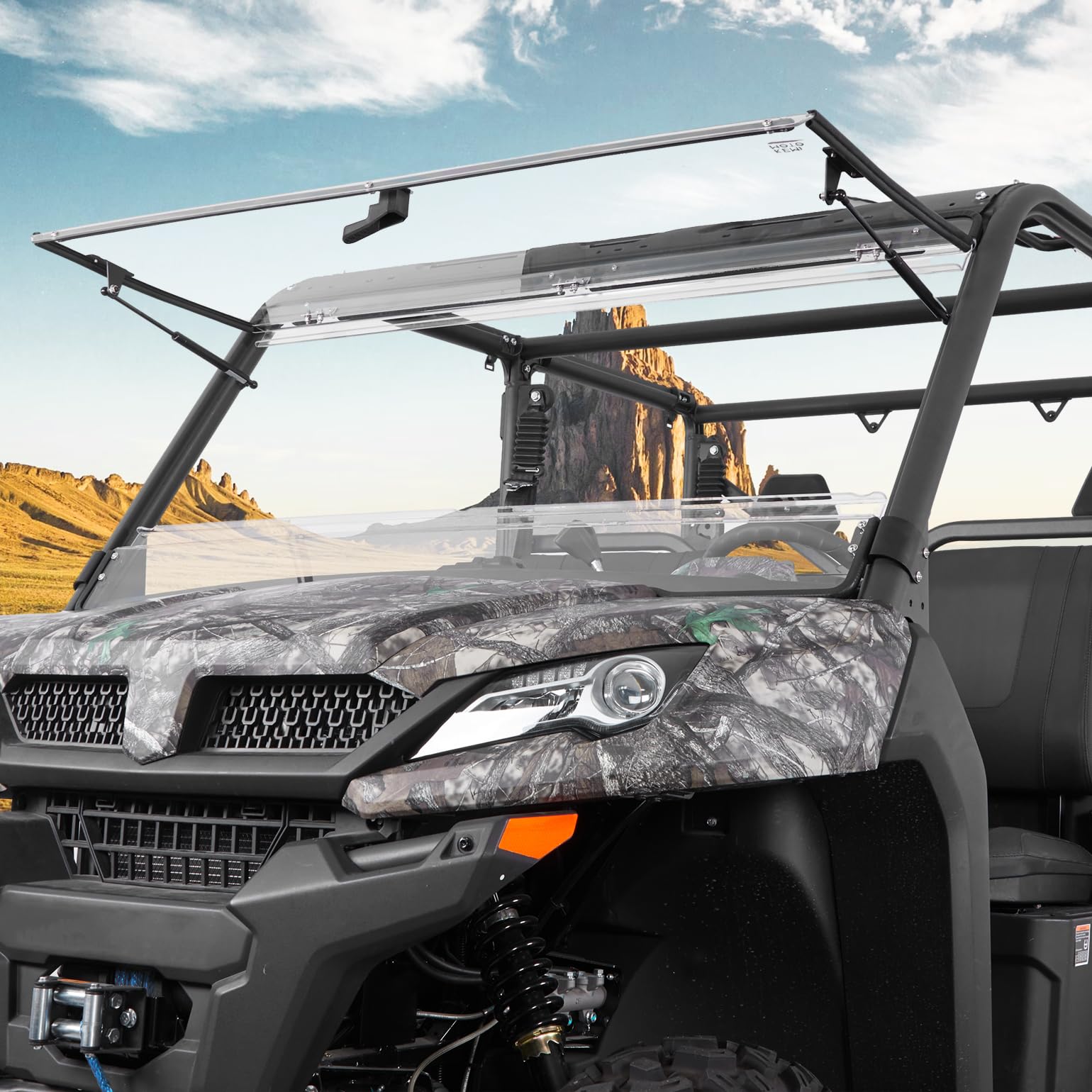 Kemimoto UForce 1000 parabrezza flip 2-in-1 policarbonato