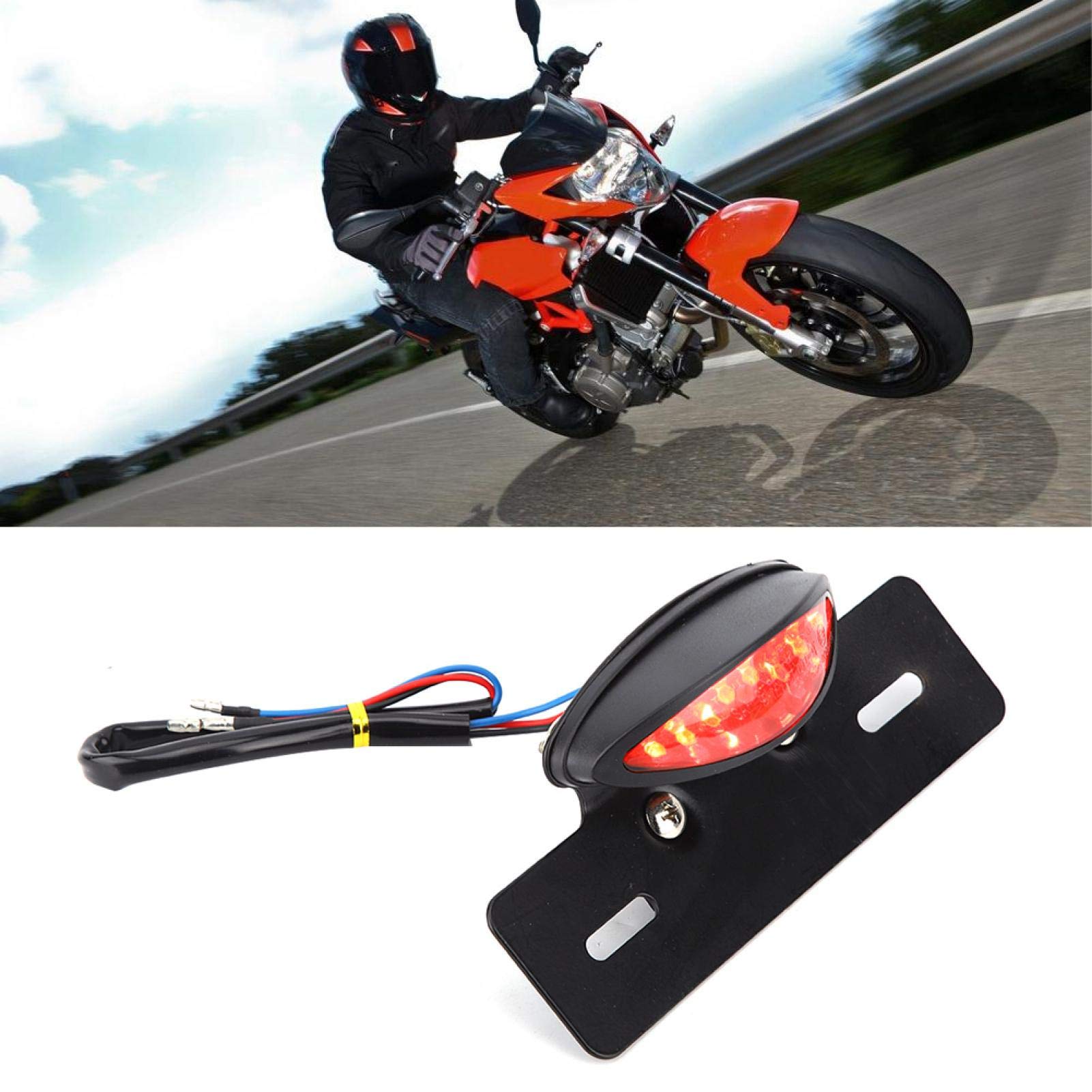 Kuuleyn fanale posteriore moto LED affumicato 12V 1 pz