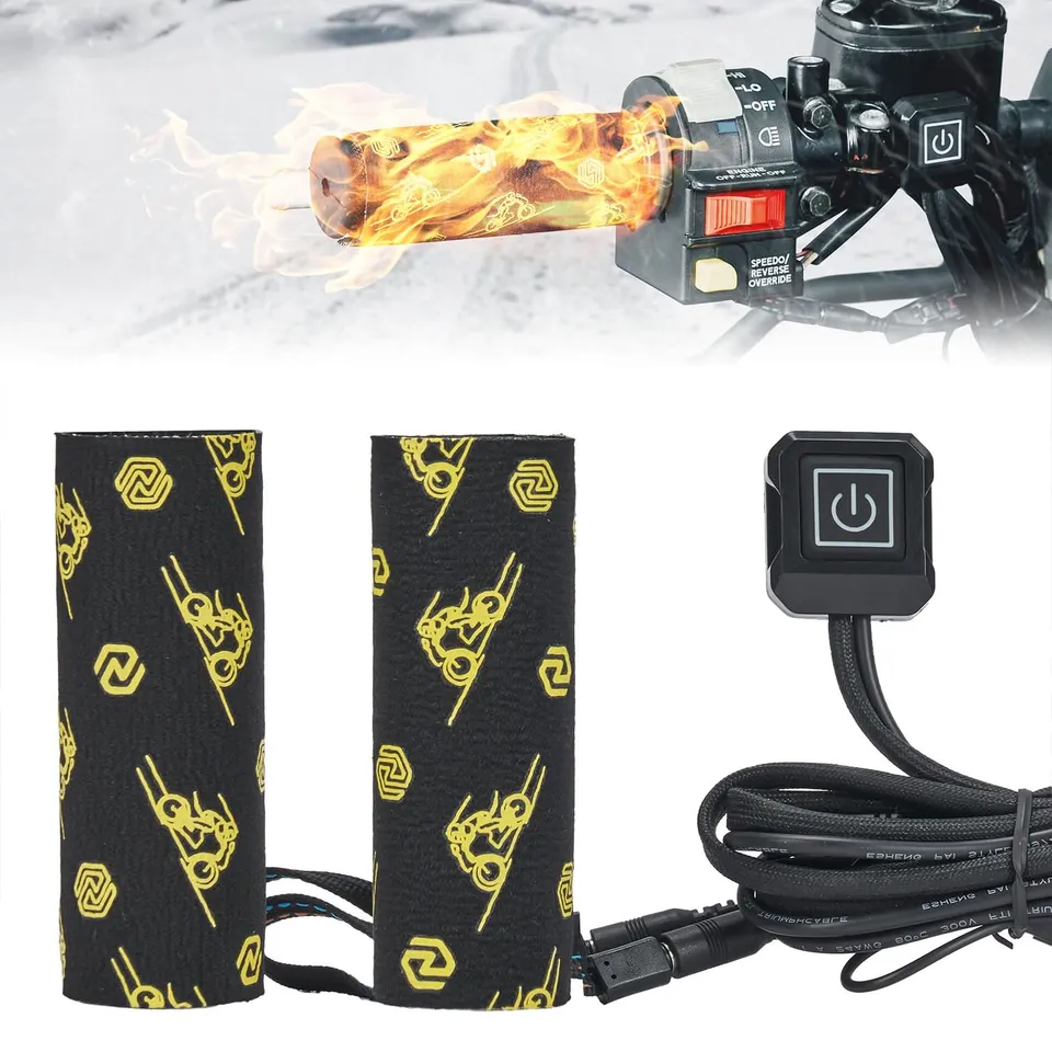 KEMIMOTO Manopole Riscaldate Moto ATV IP67 3 Livelli