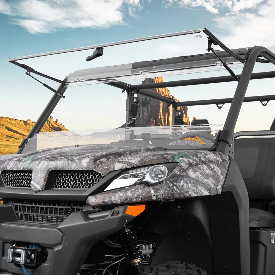 Kemimoto UForce 1000 parabrezza flip 2-in-1 policarbonato