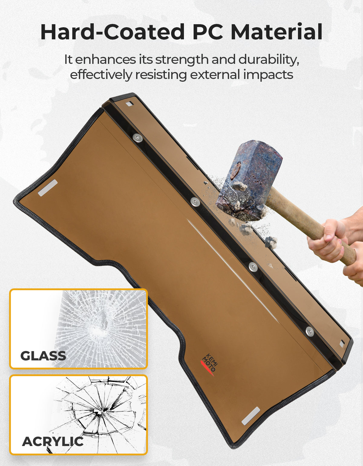 KEMIMOTO ZForce 950 parabrezza posteriore oscurato anti UV