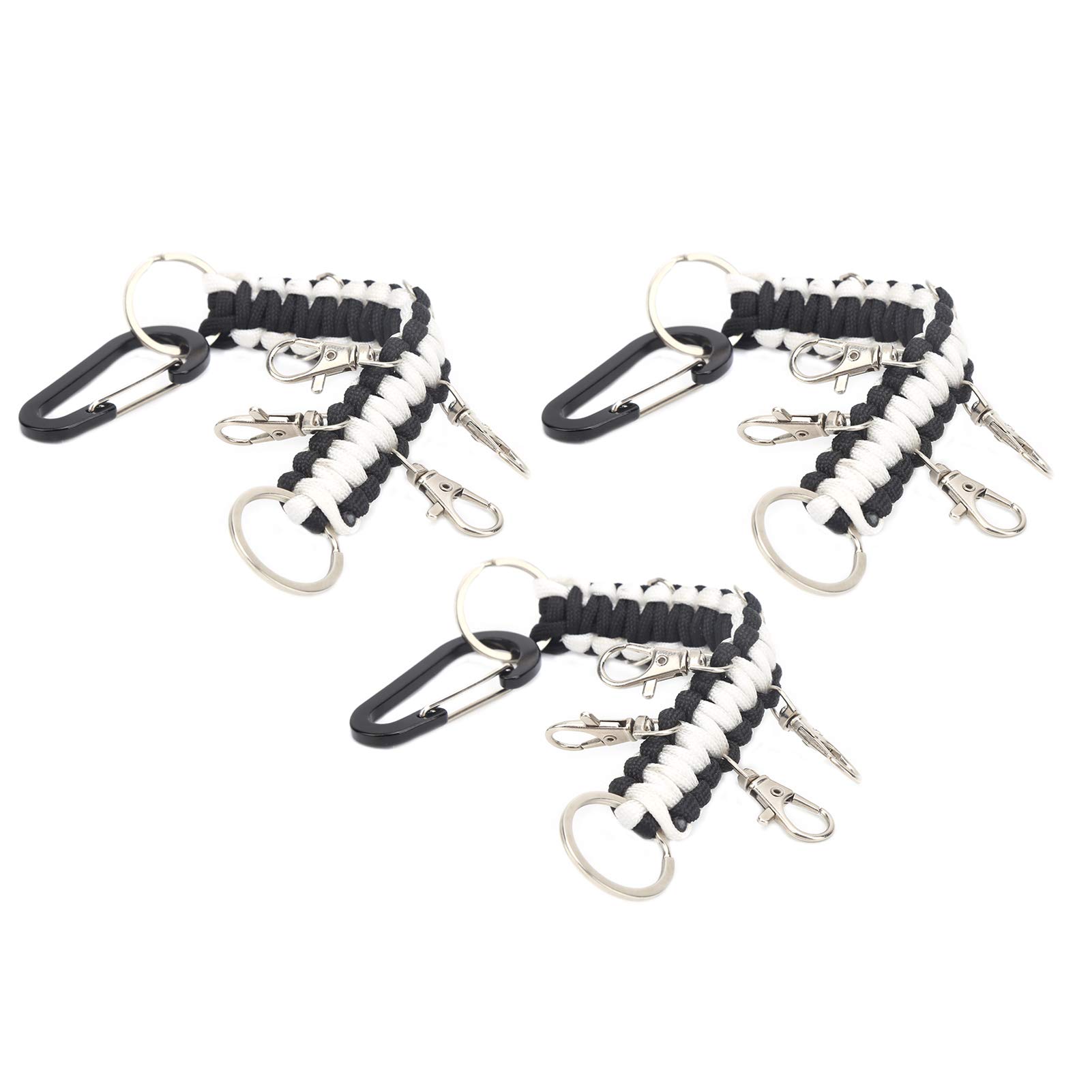 Kuuleyn Moschettone Paracord Zaino 3 Pezzi Portachiavi