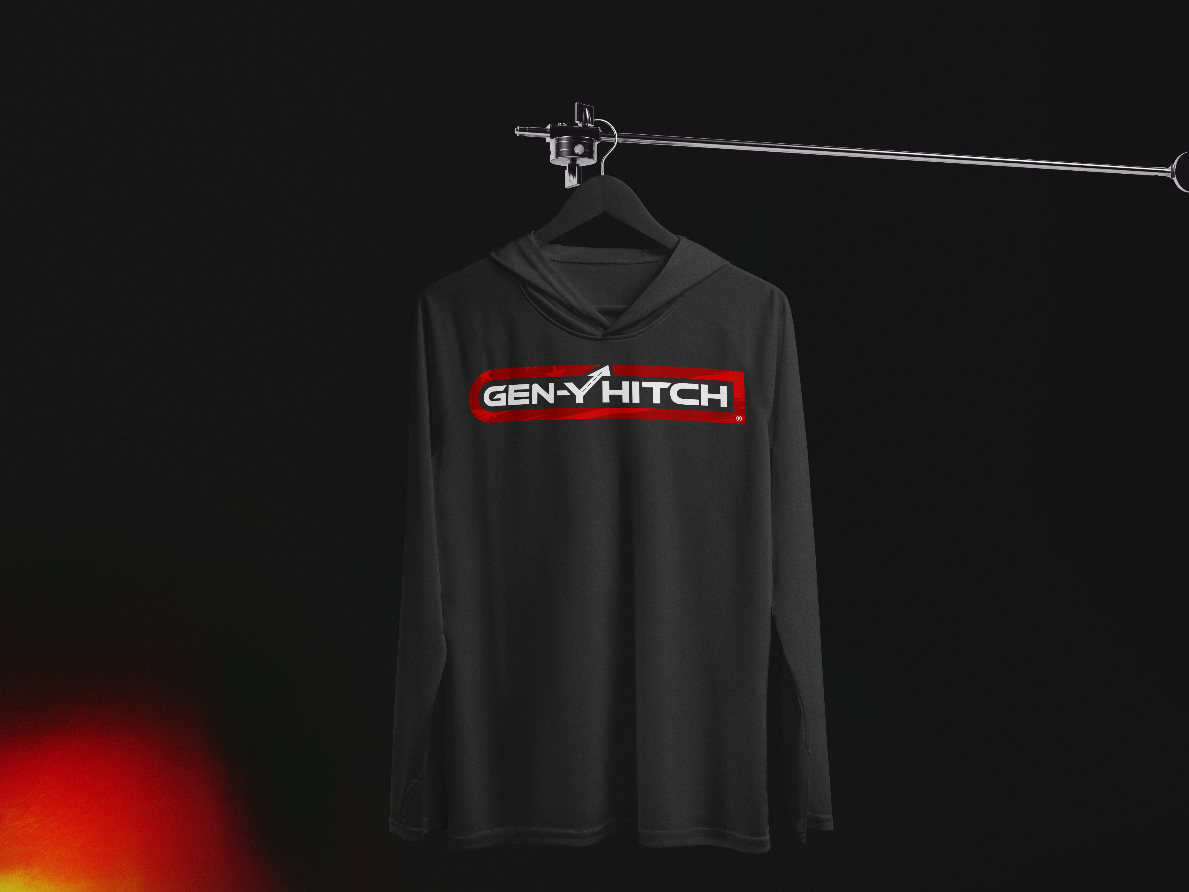 GEN-Y Hitch USA felpa cappuccio performance nera