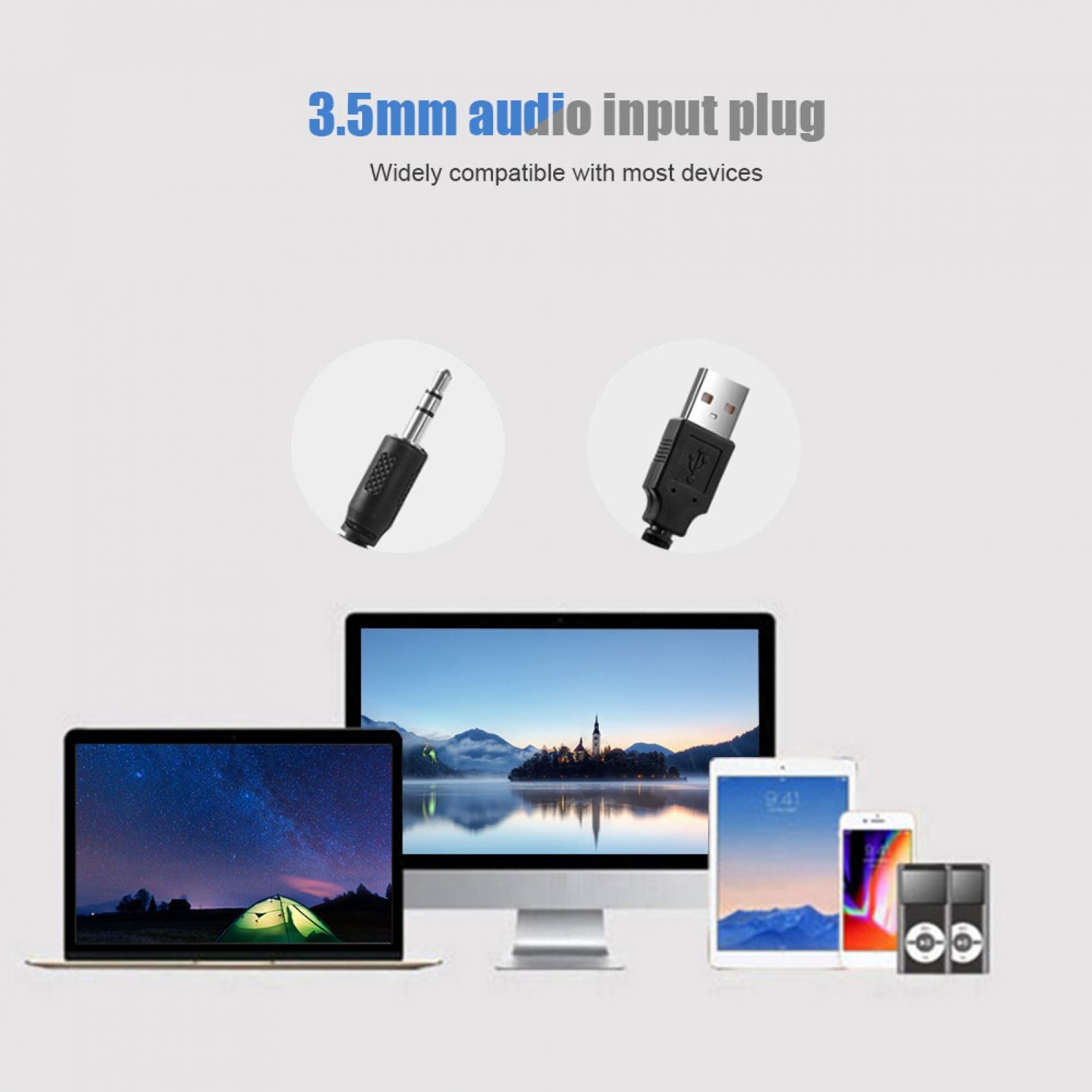 Kuuleyn Soundbar V-196 USB jack 3,5mm bianca