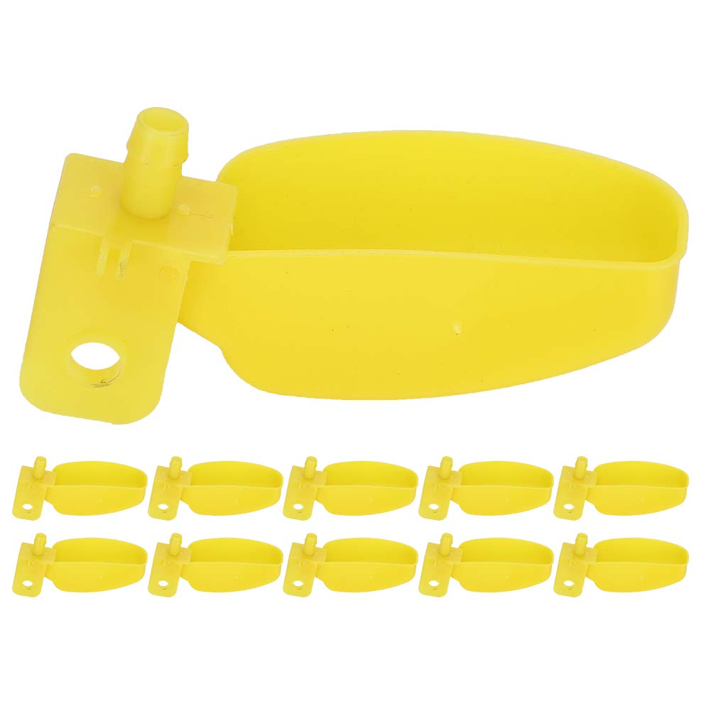 Kuuleyn Abbeveratoio Automatico Polli Giallo Destra 10 Pezzi