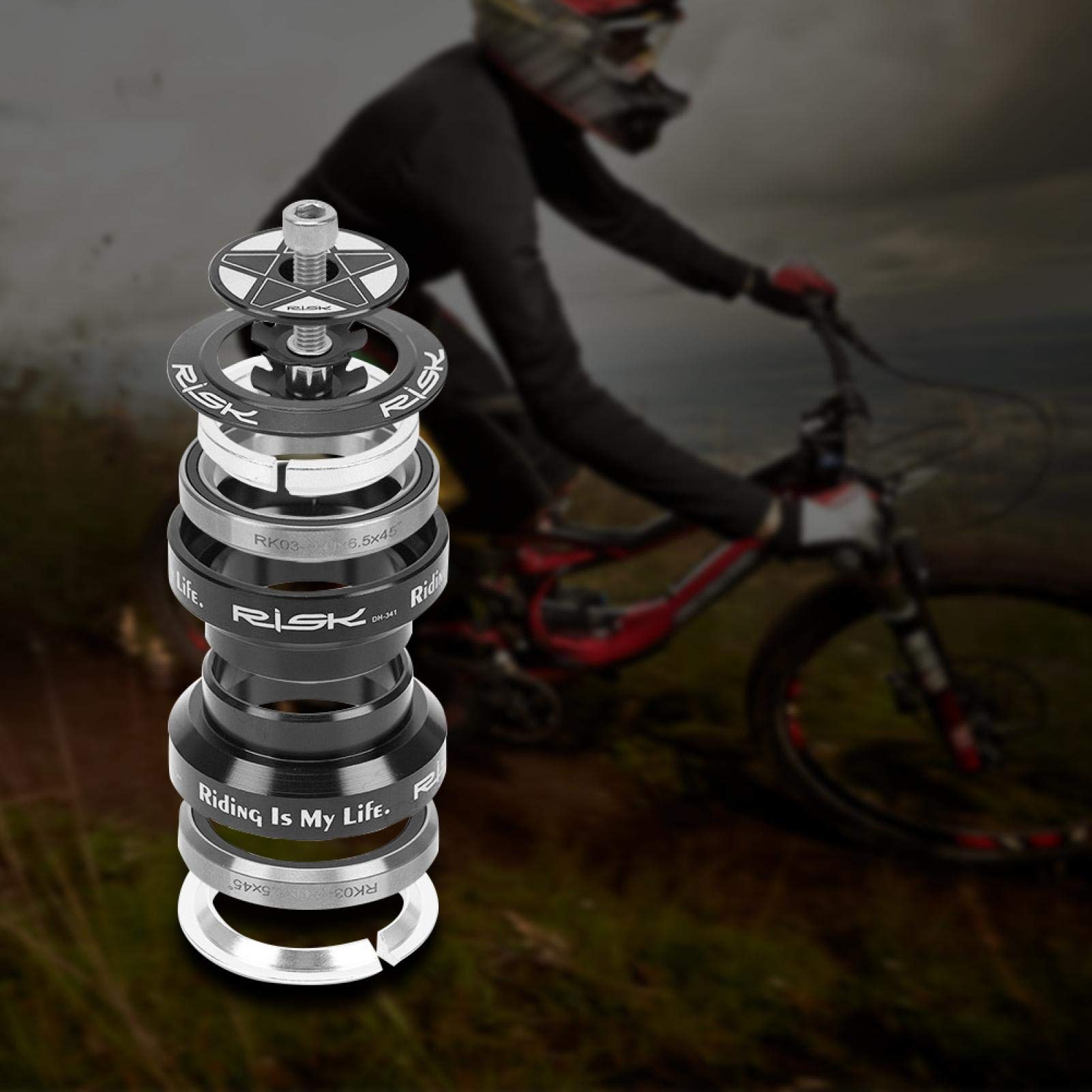 Kuuleyn Serie Sterzo Bici 34 mm per forcella 28,6 mm nera