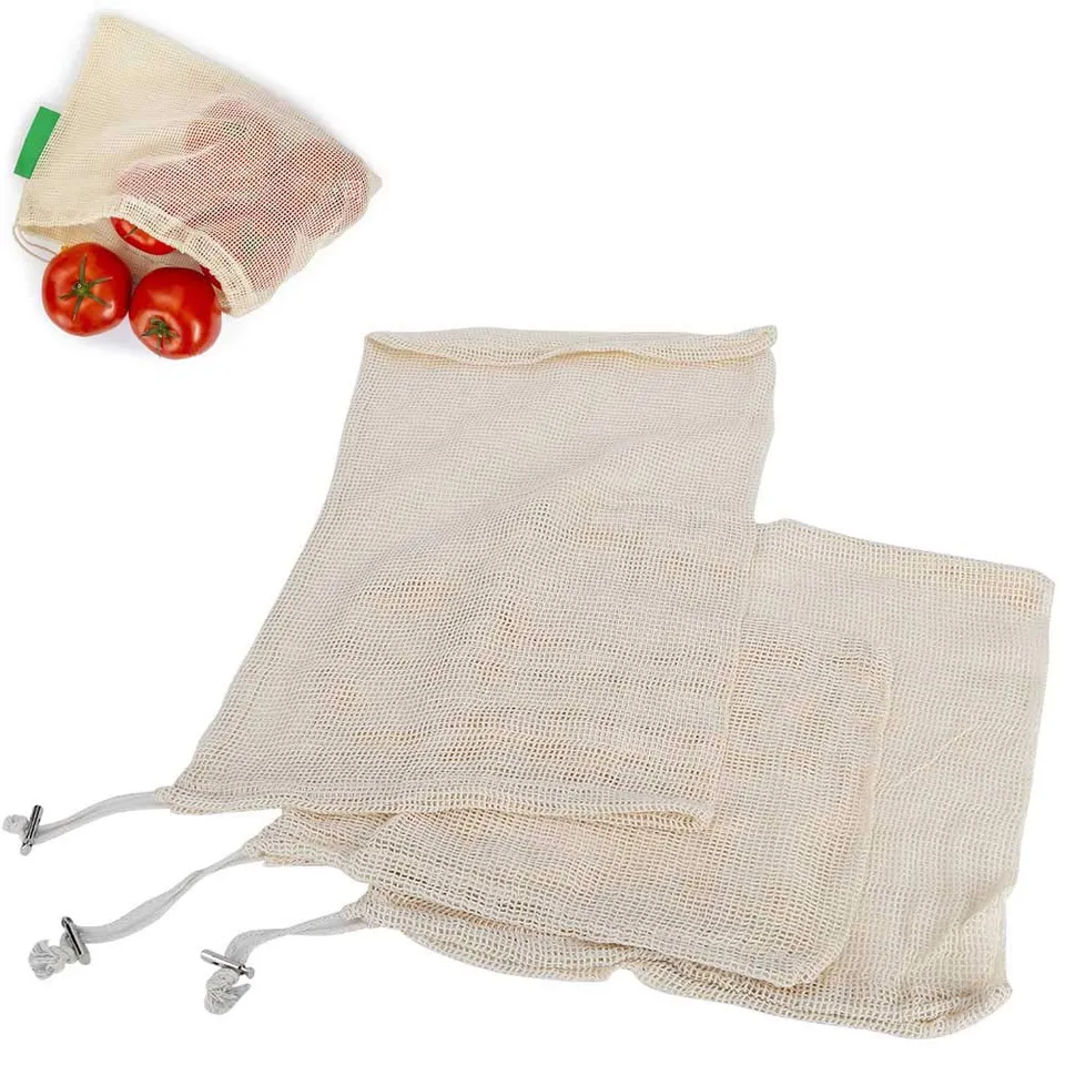 Kuuleyn Sacchetti rete cotone 9 pezzi con coulisse
