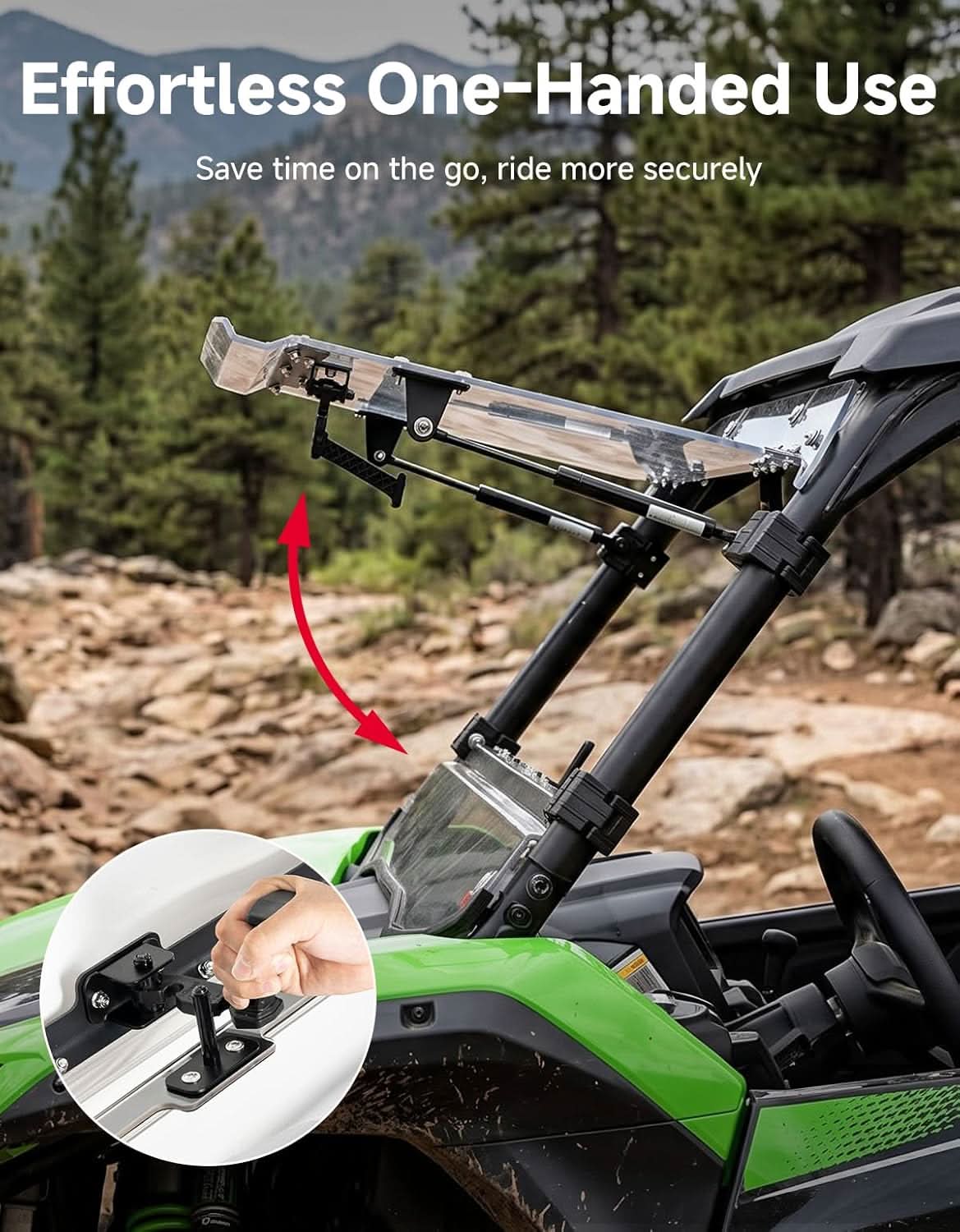 Kemimoto Teryx KRX 1000 parabrezza ribaltabile 3 in 1