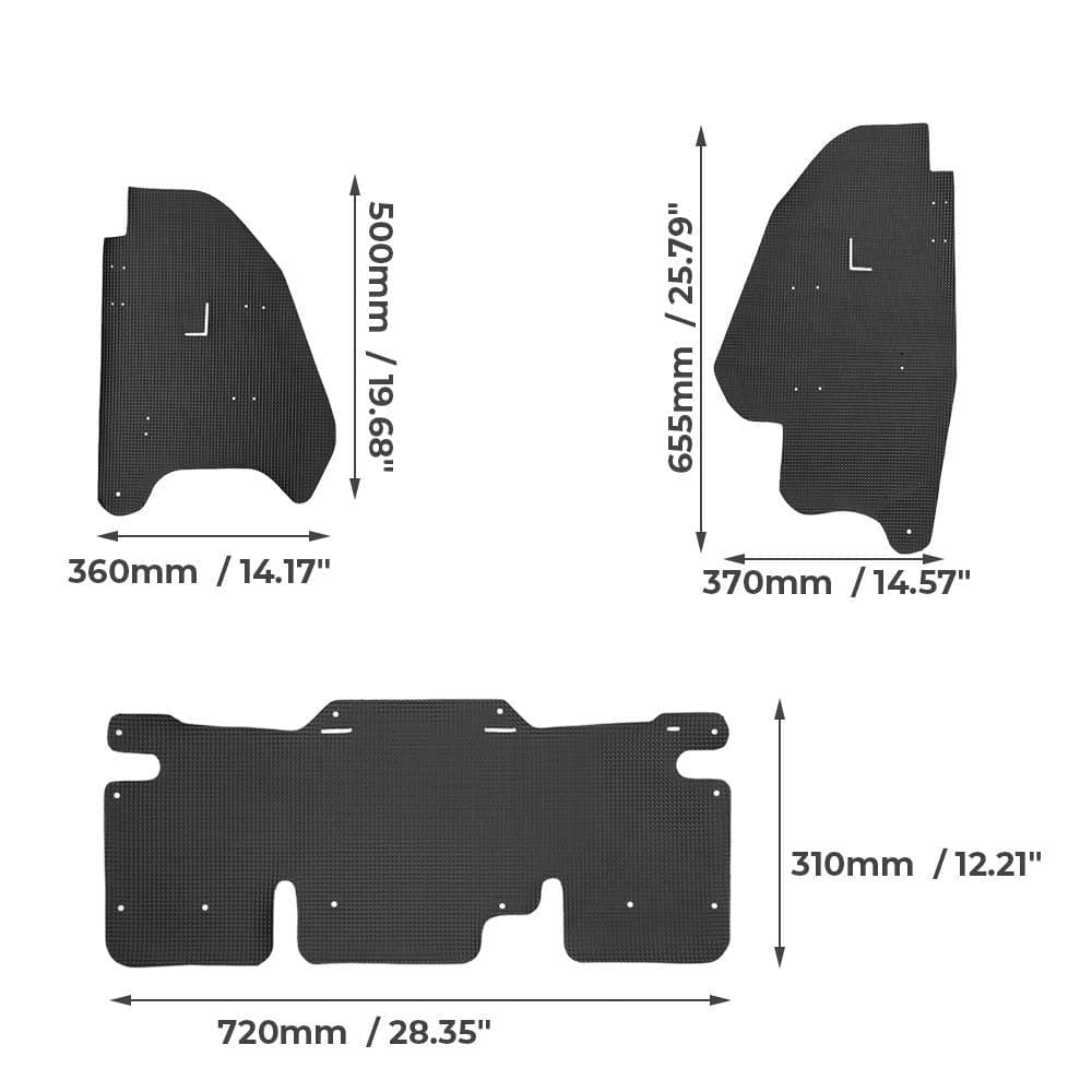 KEMIMOTO Parafanghi PVC per Honda Talon 1000R 1000X 3 Pezzi