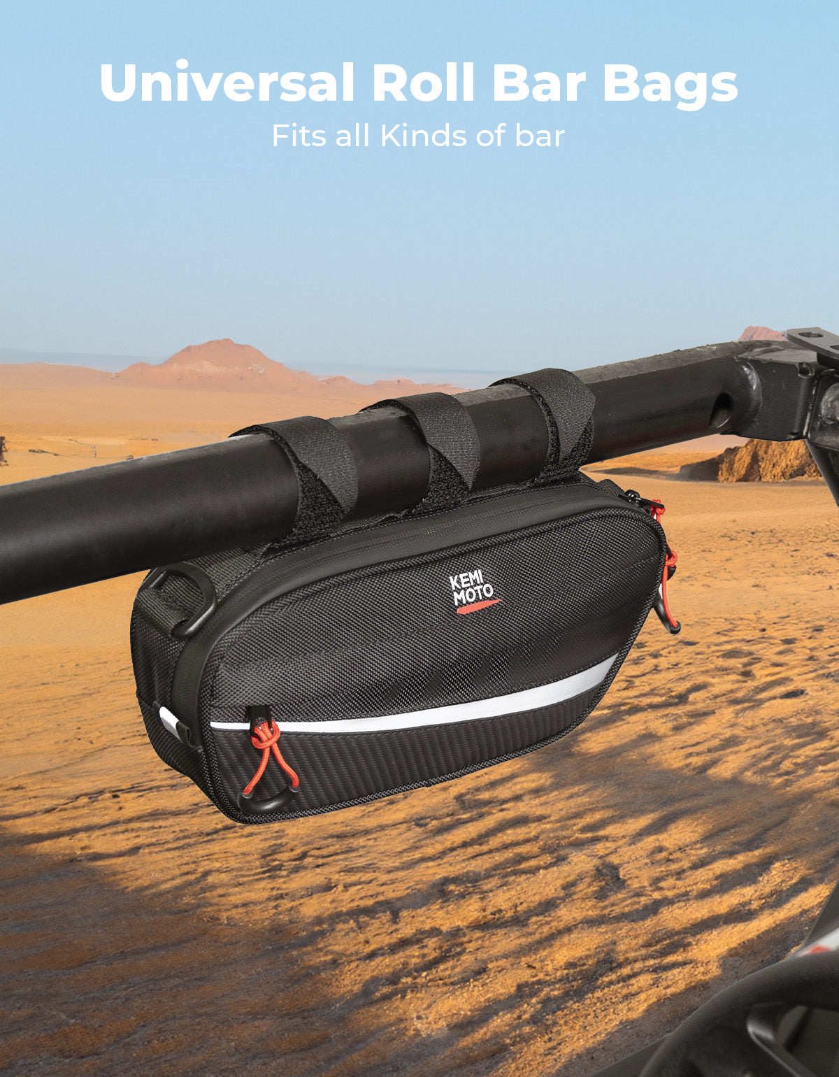 Kemimoto borsa roll-bar 1680D 28x13cm universale UTV ATV