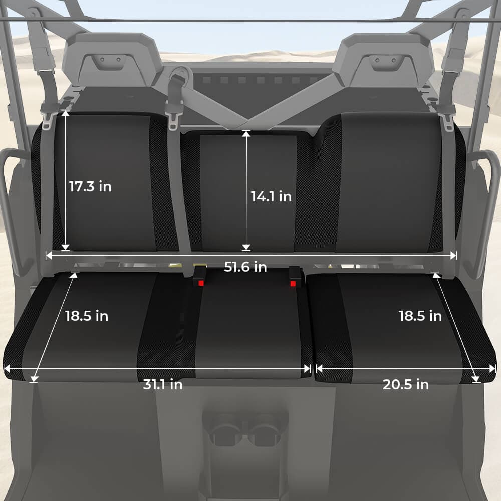 Kemimoto Ranger XP 1000 coprisedili impermeabili + 6 ganci 2" bed