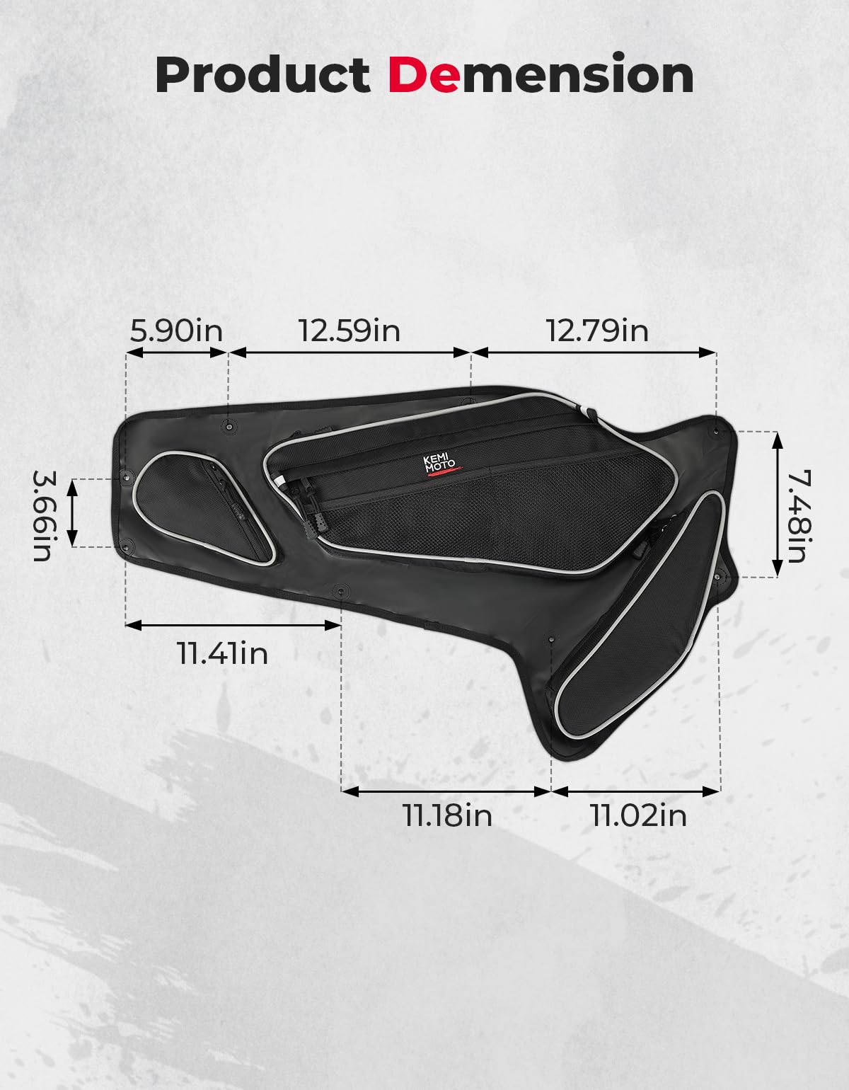 KEMIMOTO RZR Borse Portiera con Ginocchiere PRO XP / R