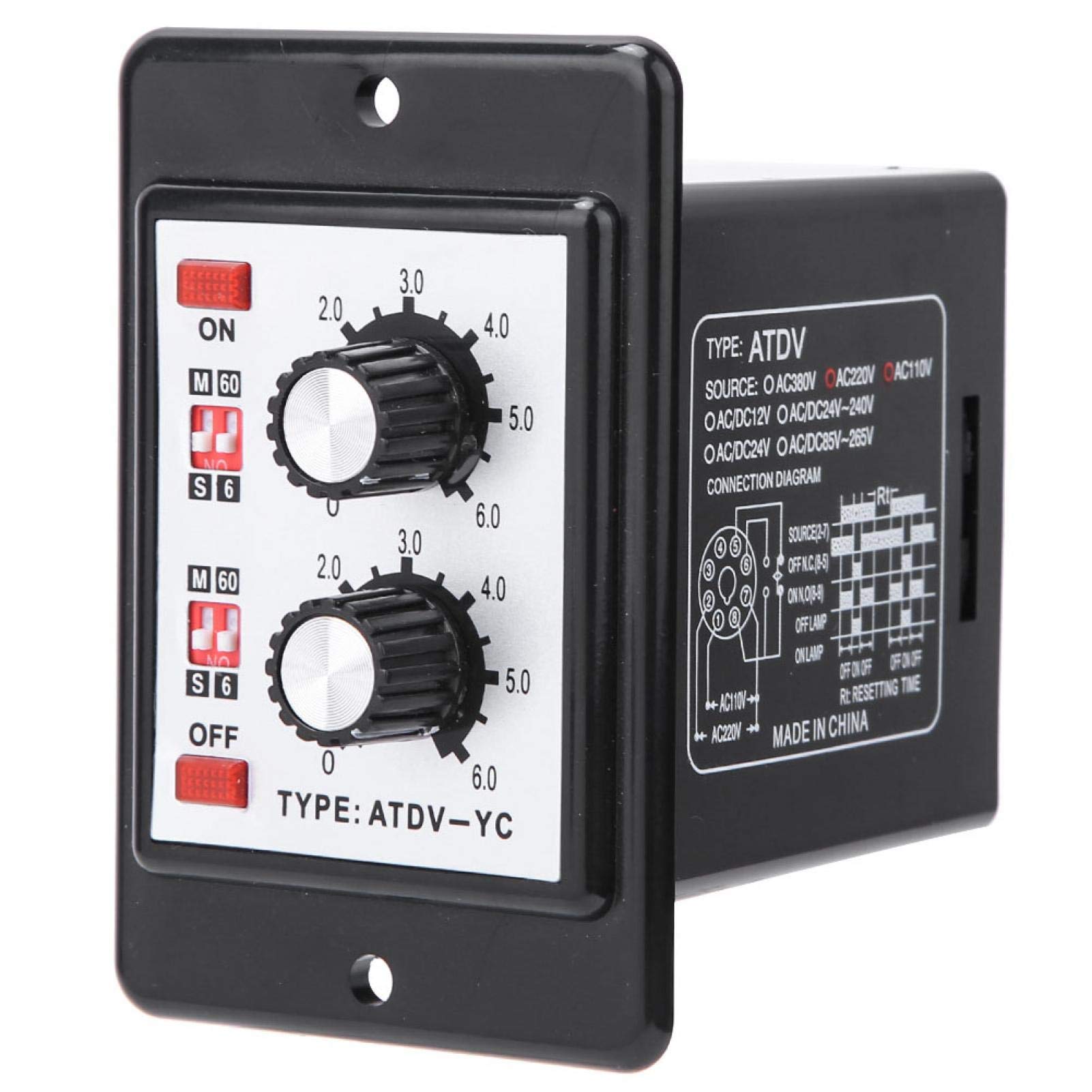 Kuuleyn Rele Timer Doppio ATDV-YC AC 110/220V 6S-60M