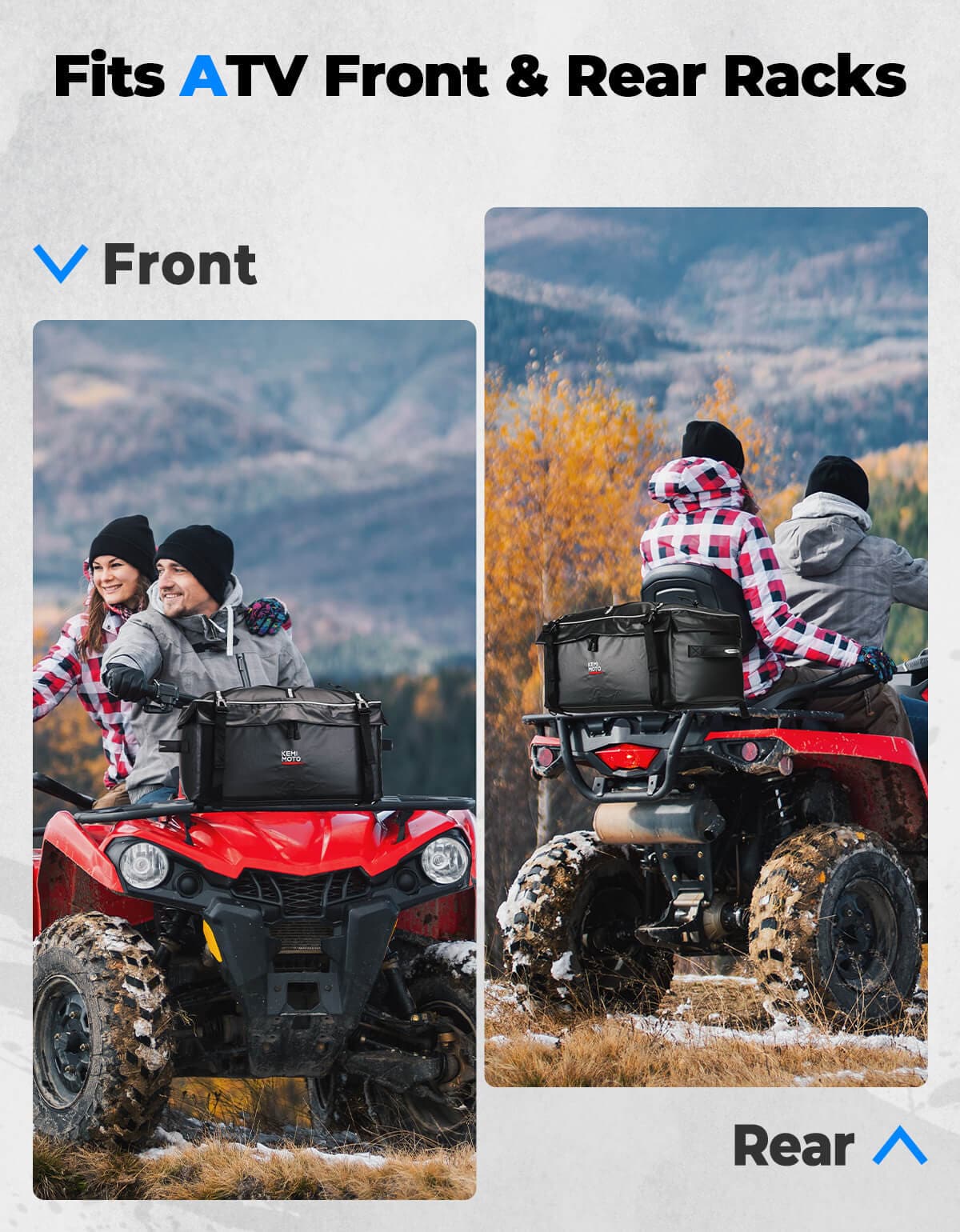 KEMIMOTO ATV 40L borsa portapacchi impermeabile 900D