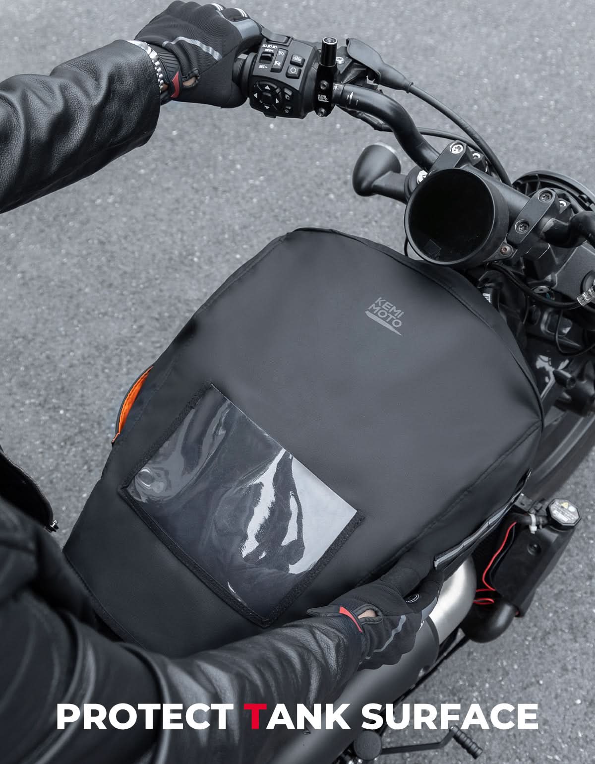 Kemimoto Touring Softail cover serbatoio moto in garage