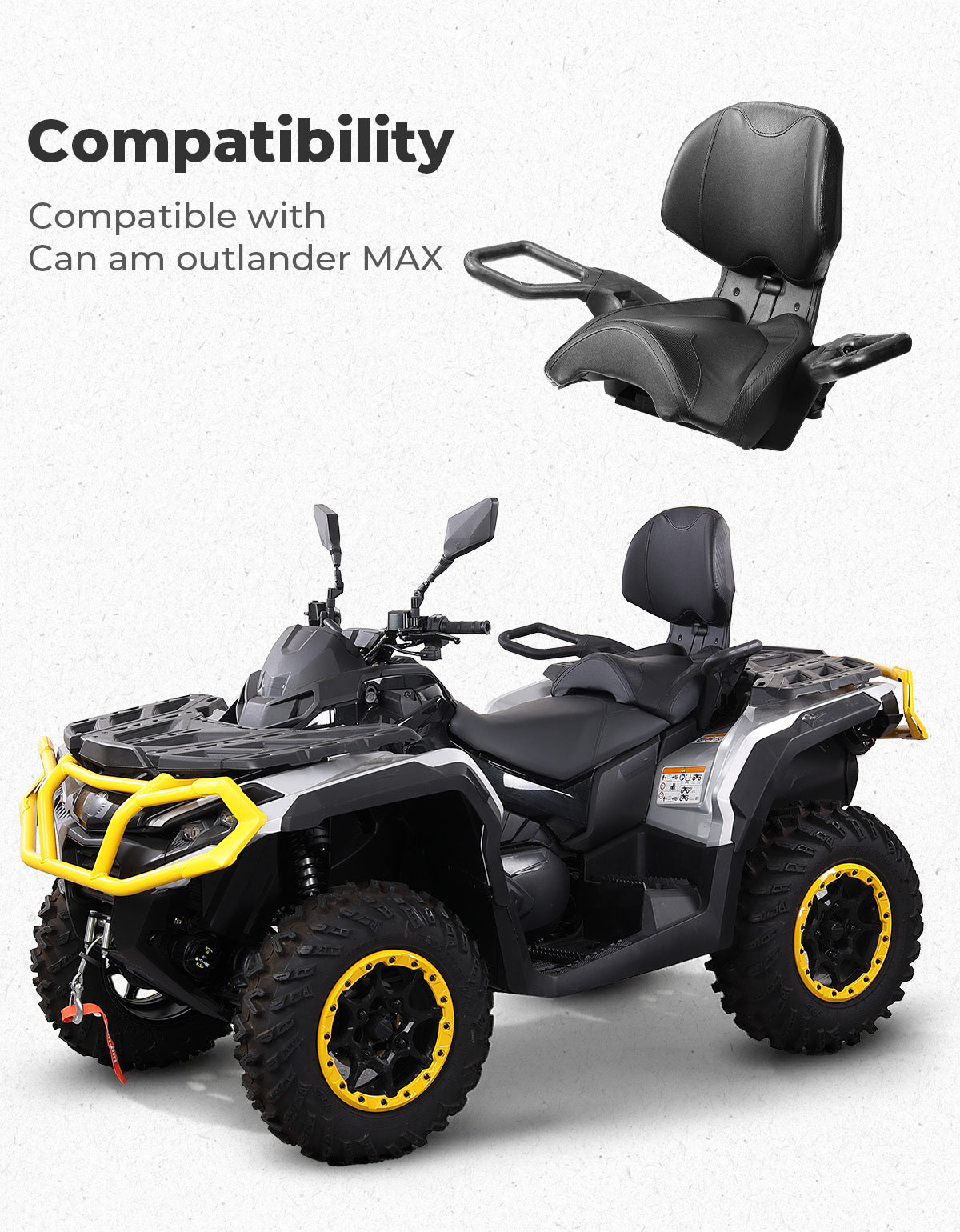 Kemimoto Outlander MAX sedile posteriore con braccioli