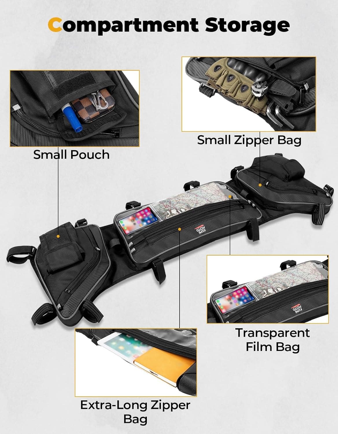 KEMIMOTO RZR XP 1000 Borsa Tetto UTV impermeabile