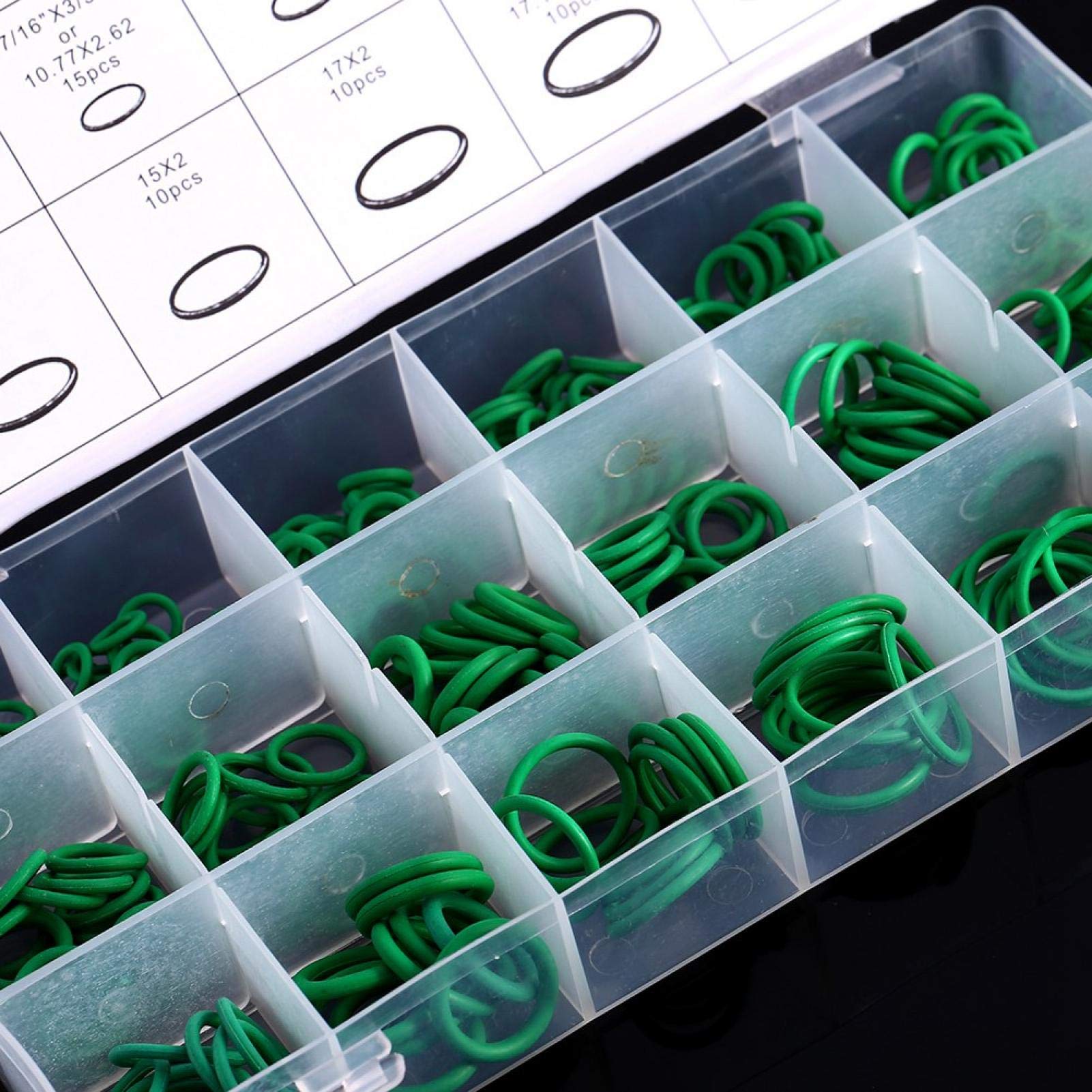 Kuuleyn set o-ring gomma HNBR aria condizionata verde 270 pezzi