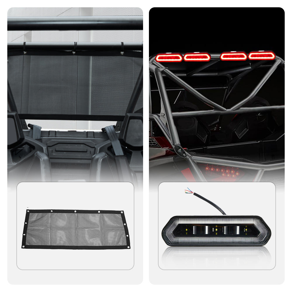 KEMIMOTO RZR PRO XP Rete Posteriore con Luce LED