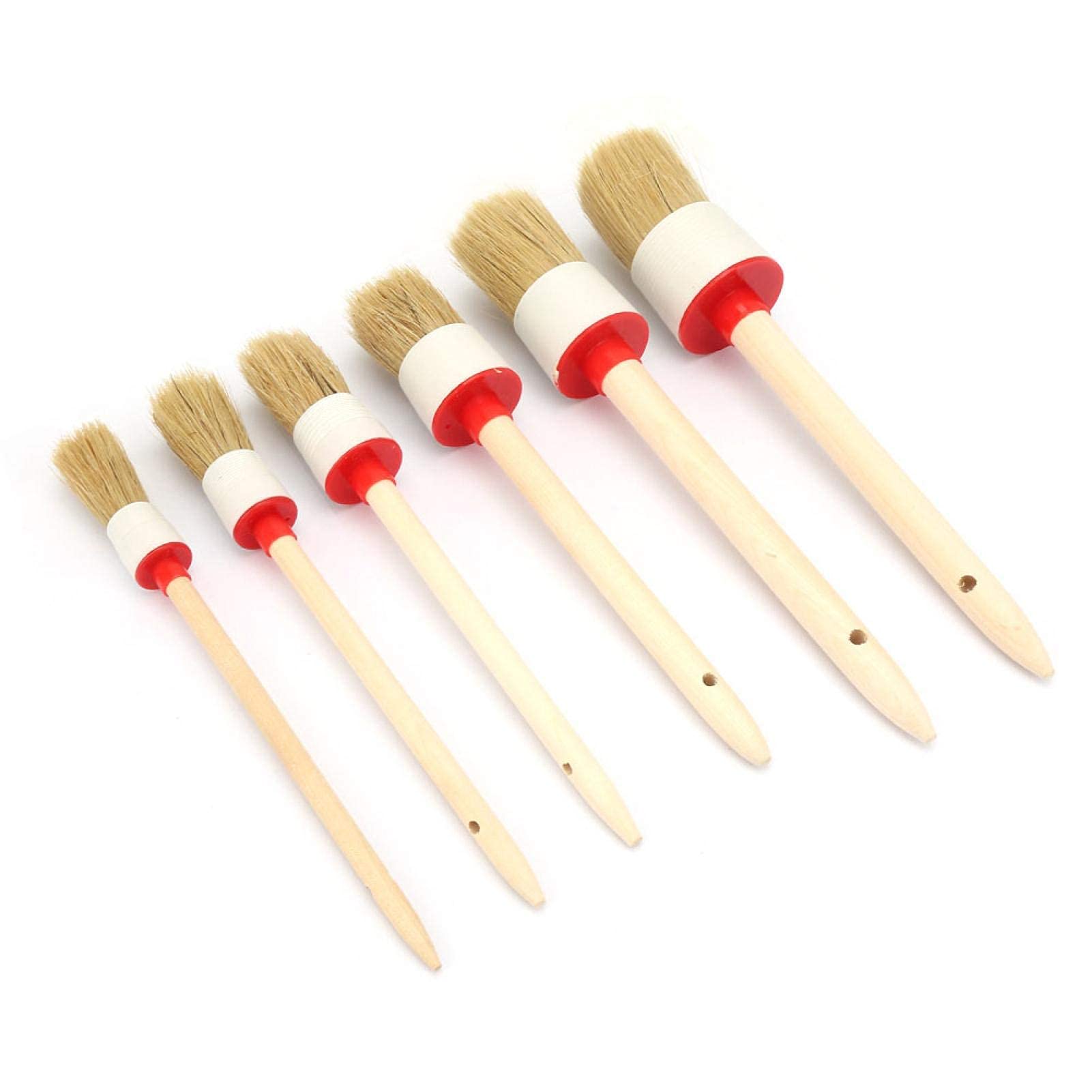 Kuuleyn Set 6 Pennelli Pulizia Auto spazzole 6 pezzi piatte