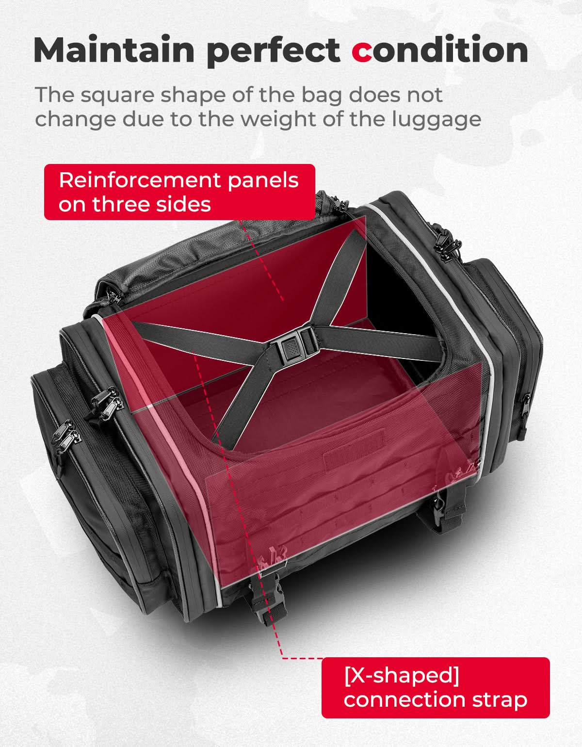 Kemimoto borsa codino moto espandibile 23-30L