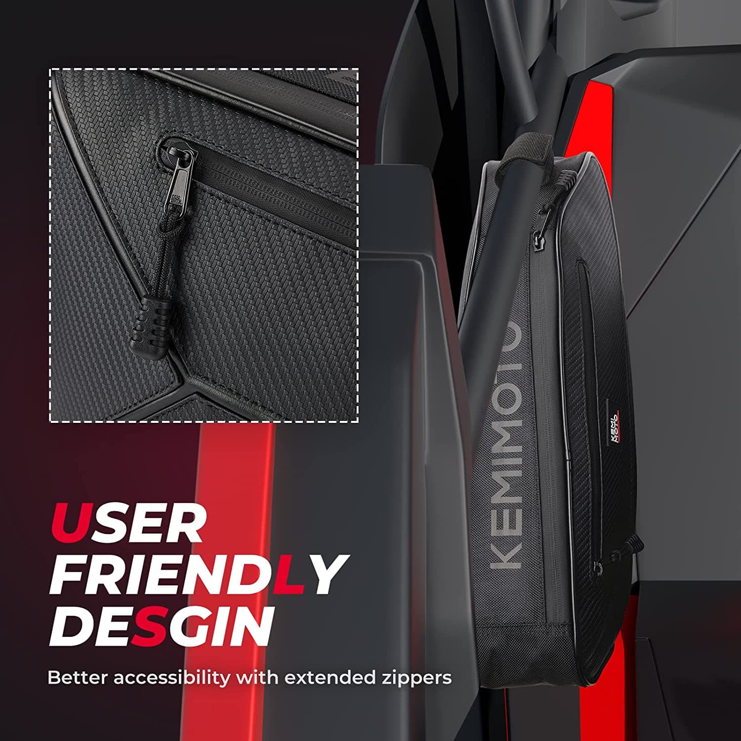 Kemimoto Slingshot borse laterali coppia idrorepellenti