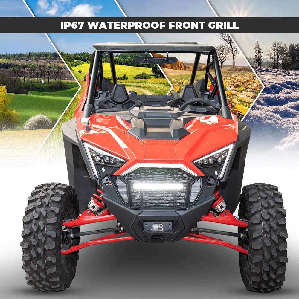KEMIMOTO RZR PRO XP griglia anteriore mesh con barra LED