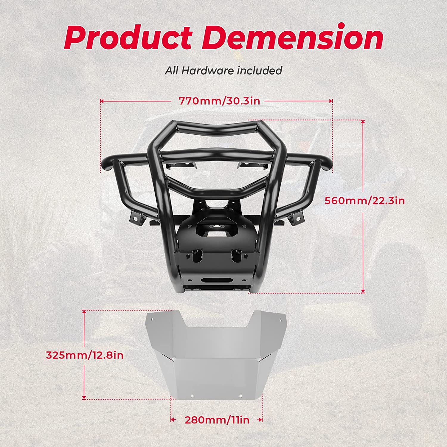 KEMIMOTO Paraurti Anteriore + Porte Basse Maverick X3