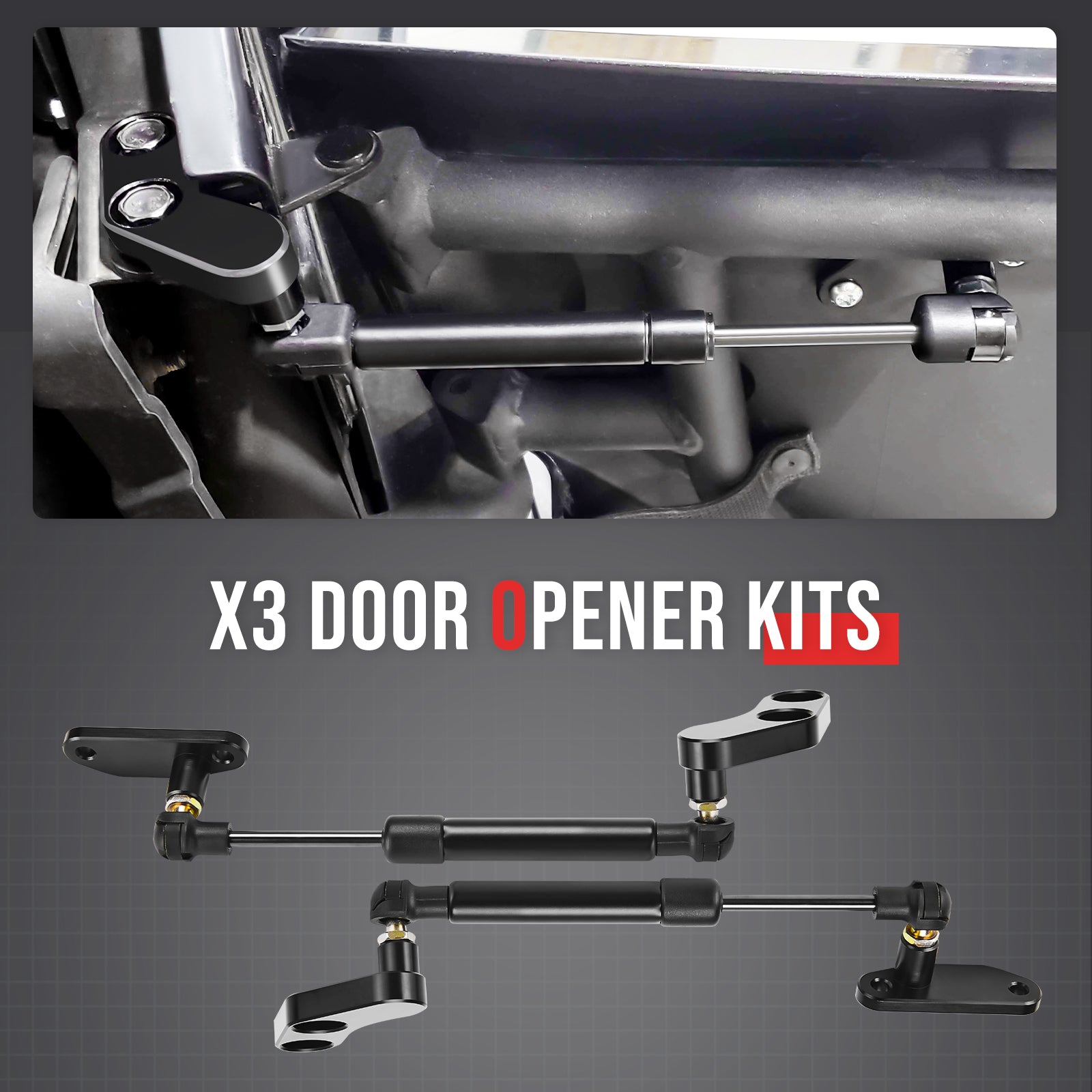 Kemimoto Maverick X3 pistoncini porta neri coppia apertura auto