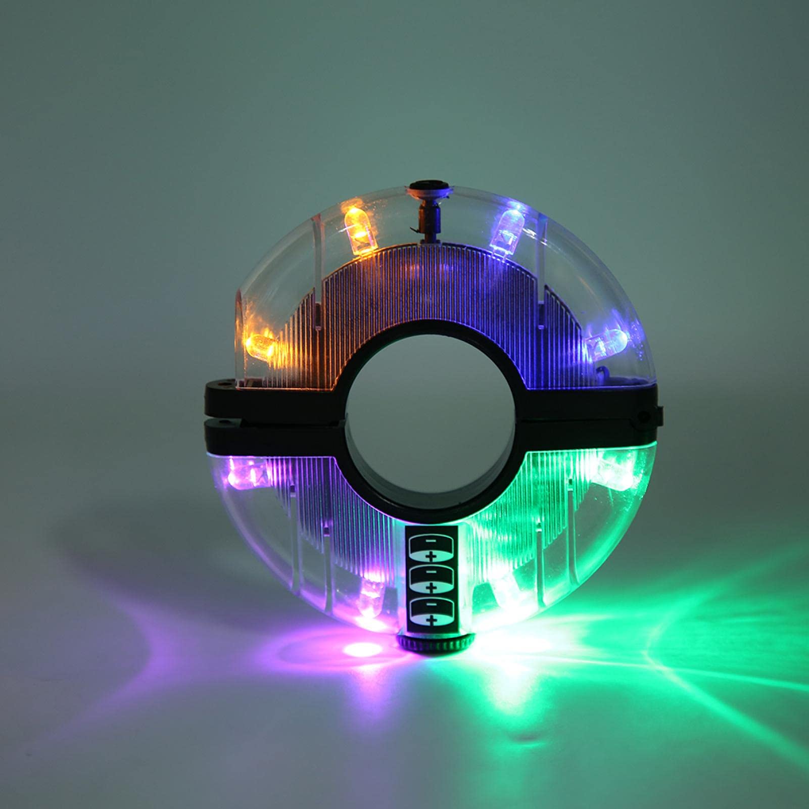 Kuuleyn luce mozzo ruota bici LED multicolore a batteria