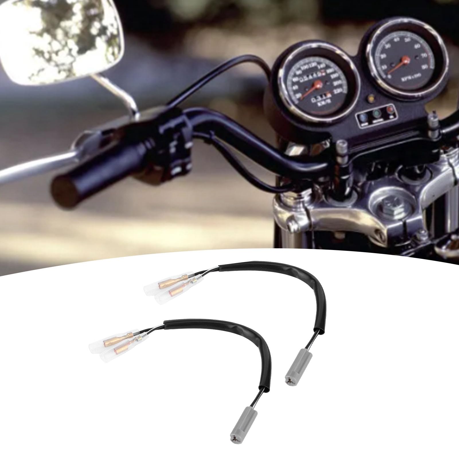 AOWINHIT Adattatore Cablaggio Frecce Moto 2 Pin 19 cm