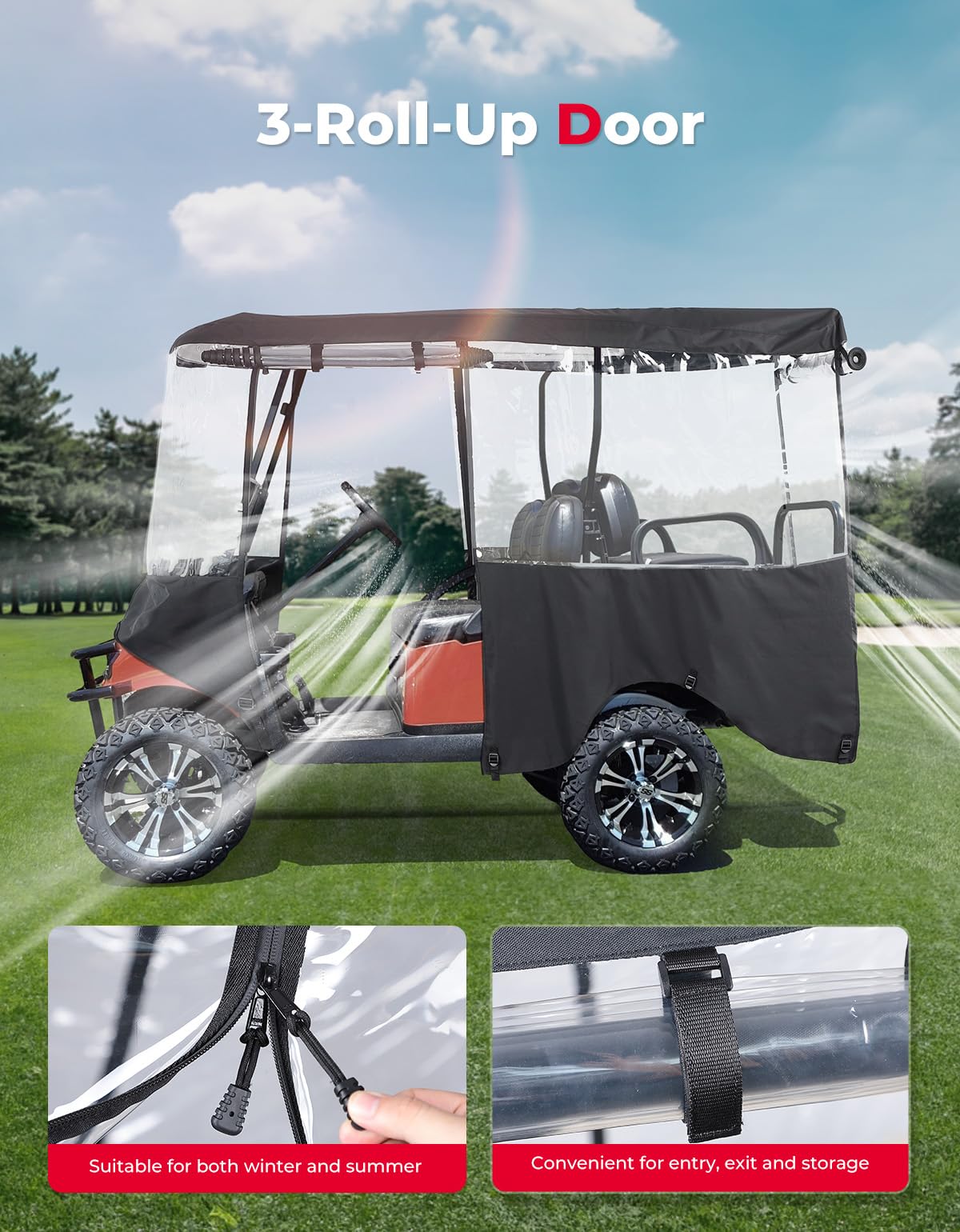 Kemimoto copertura golf cart 4 posti 600D impermeabile