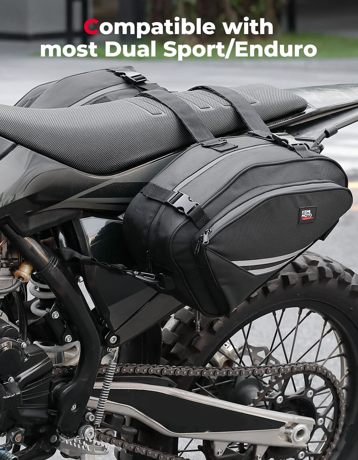 Kemimoto borse laterali moto impermeabili 20L antipioggia