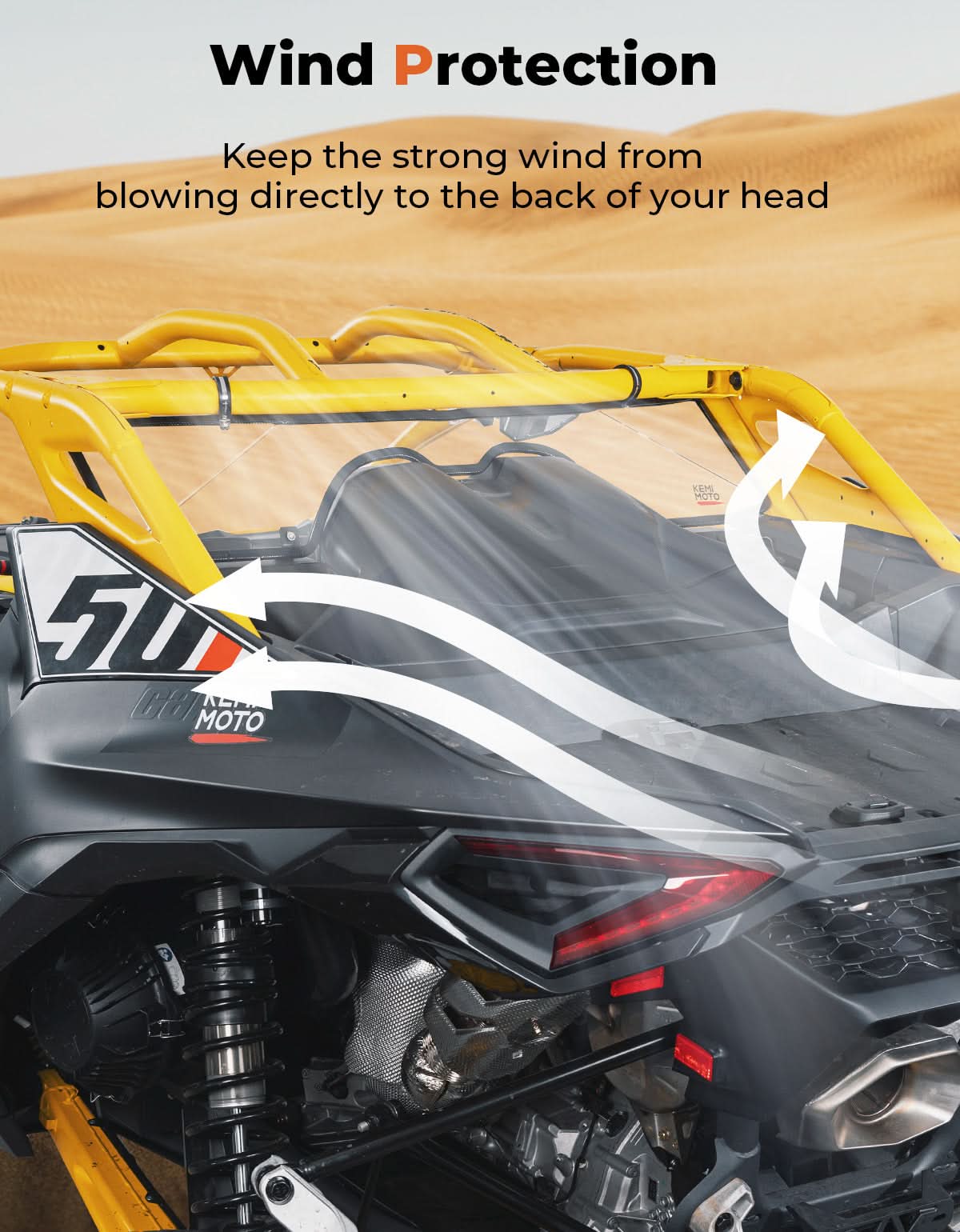 KEMIMOTO Maverick R lunotto posteriore policarbonato