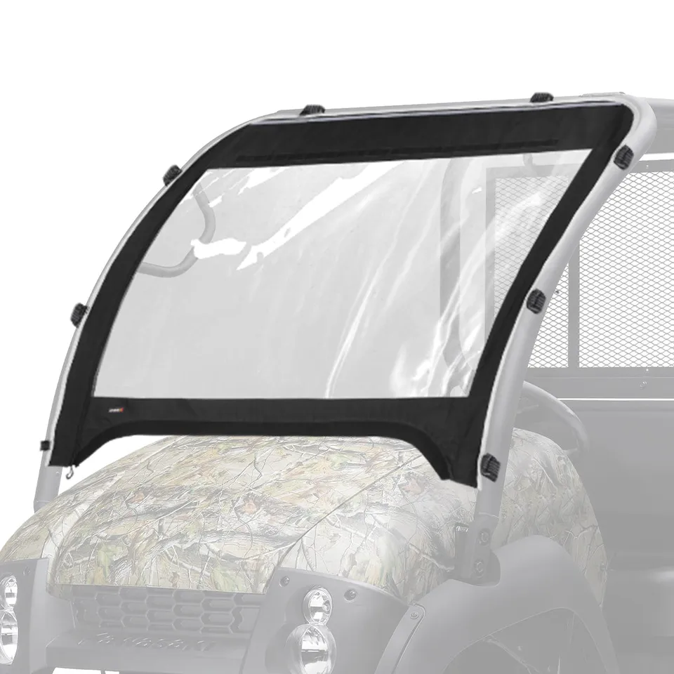 KEMIMOTO Parabrezza Anteriore Kawasaki Mule 610 Tessuto con Cerniera