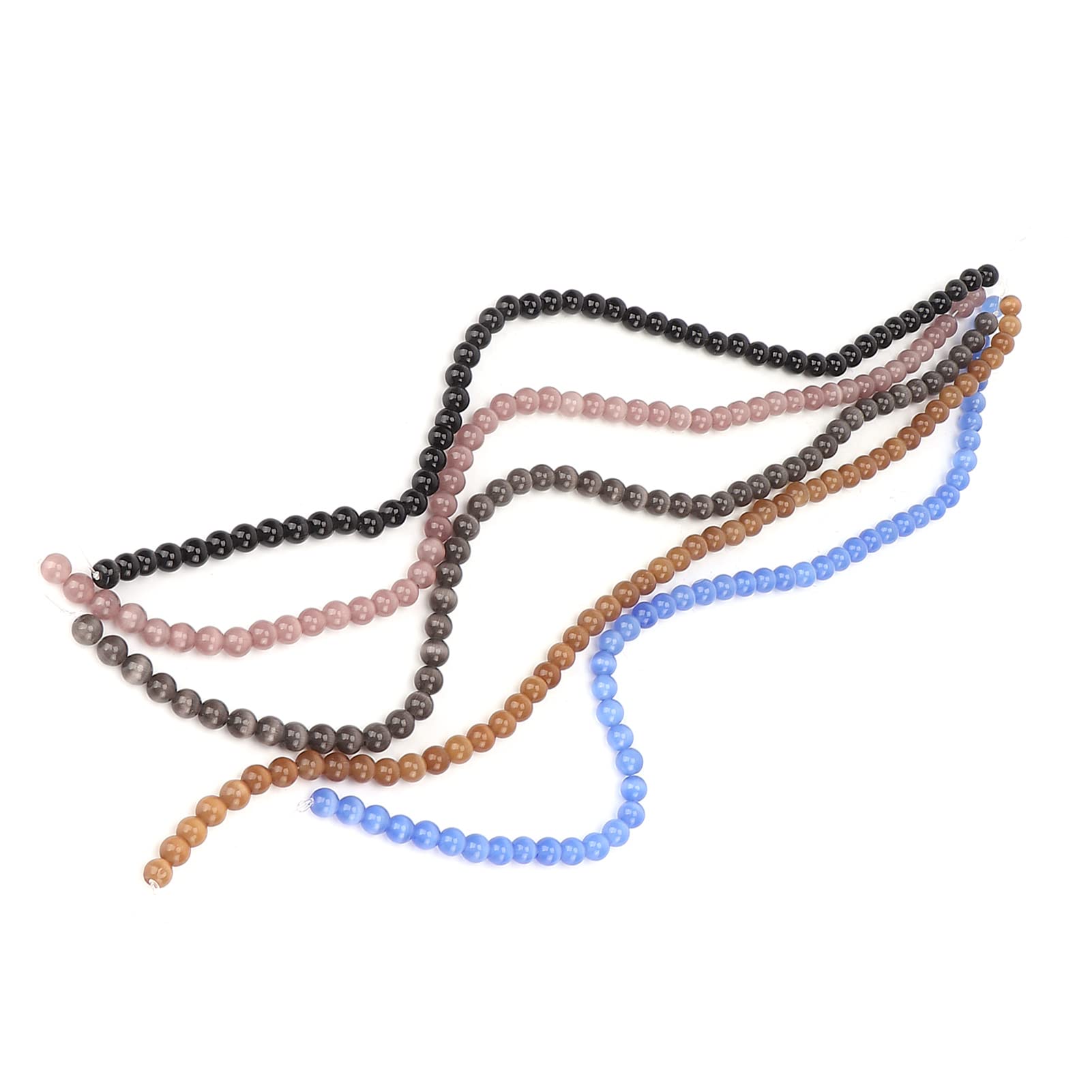 AOWINHIT Perline Pietra Naturale 8 mm 5 Pezzi Lucidate